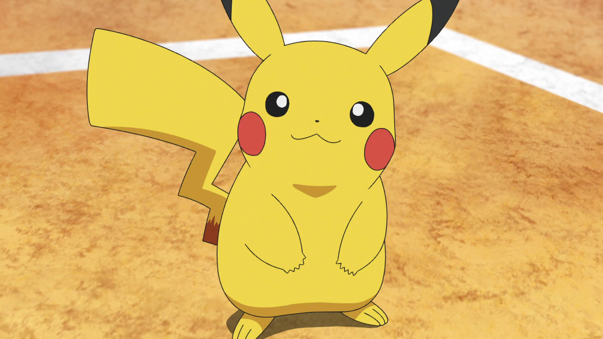 Pikachu Kwenye Uwanja wa Vita Picha ya Ukuta