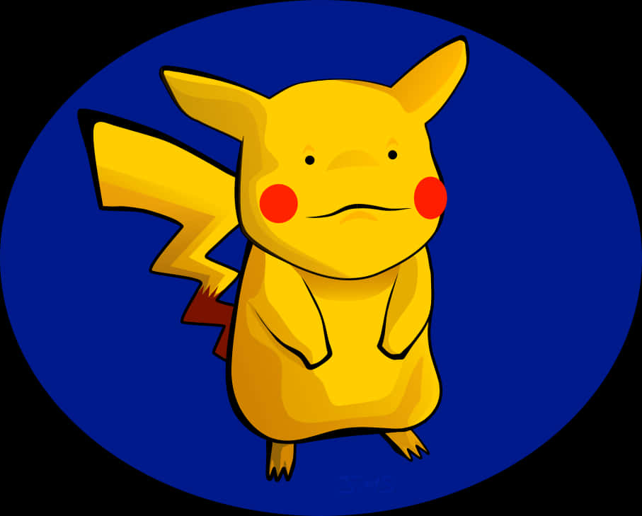 Pikachu_ Mandharinyuma_ ya_ Bluu_ Sanaa_ ya_ Vekta Picha ya Ukuta