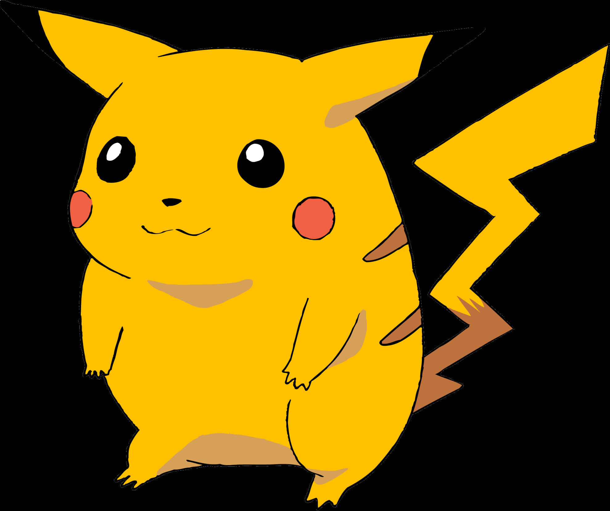 Pikachu_ Mchoro_ Vekta_ Sanaa Picha ya Ukuta