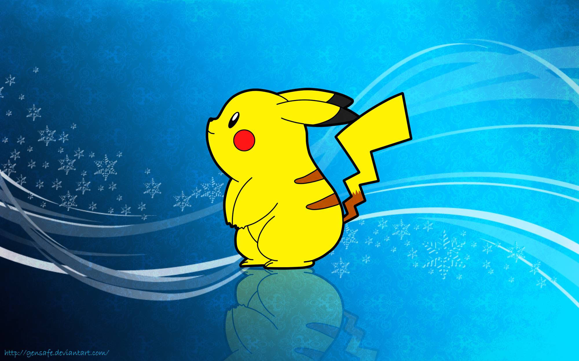Pikachu Mnono wa Manjano Picha ya Ukuta