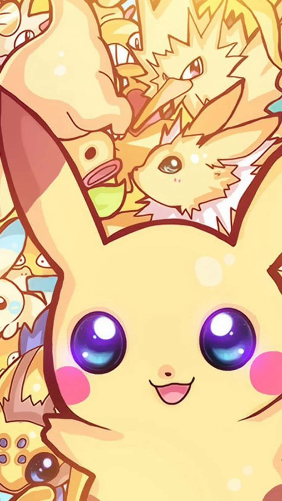 Pikachu Mrembo Anayetabasamu Picha ya Ukuta