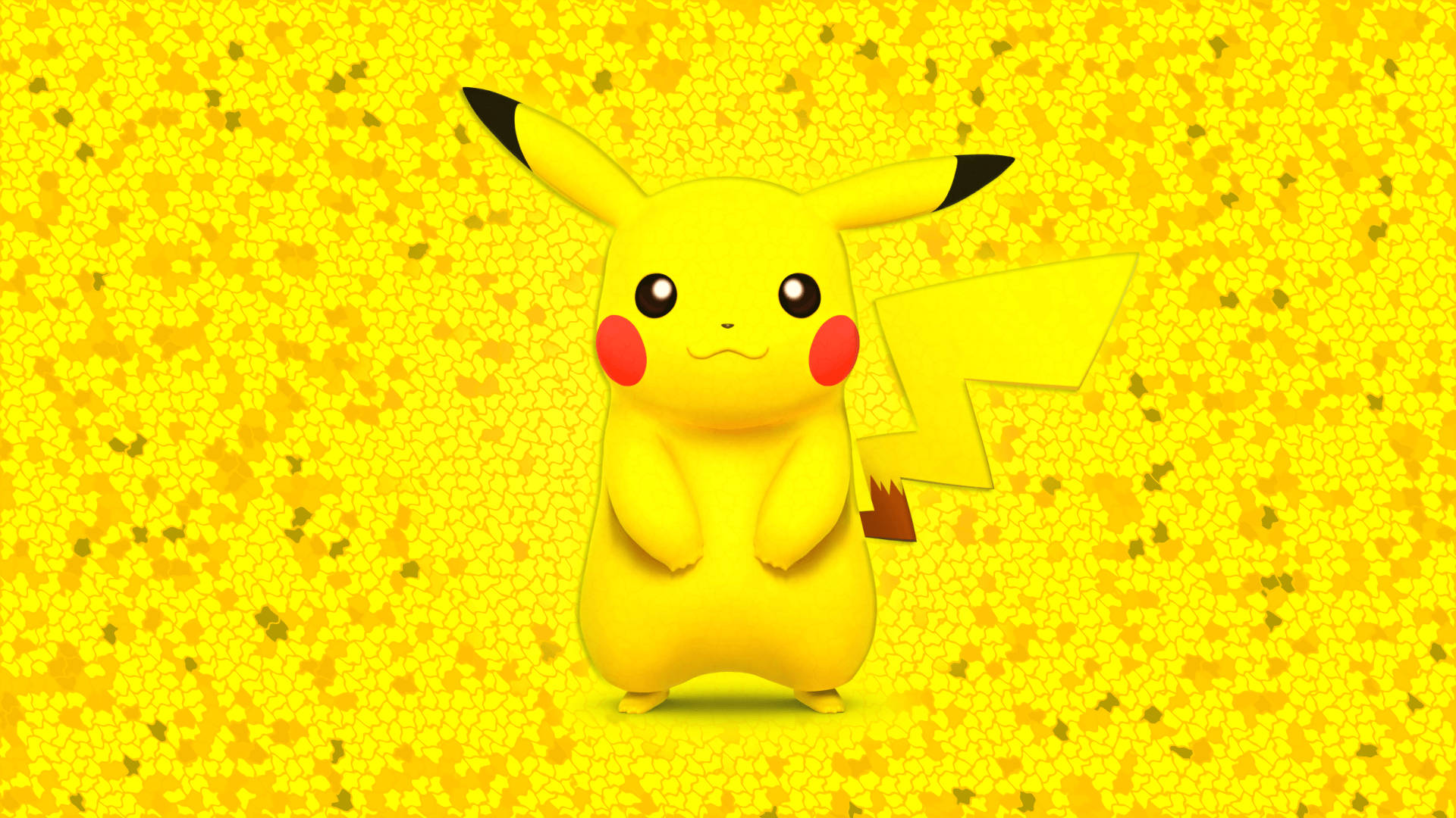 Pikachu Mwenye Kupendeza Katika Kolagi Picha ya Ukuta