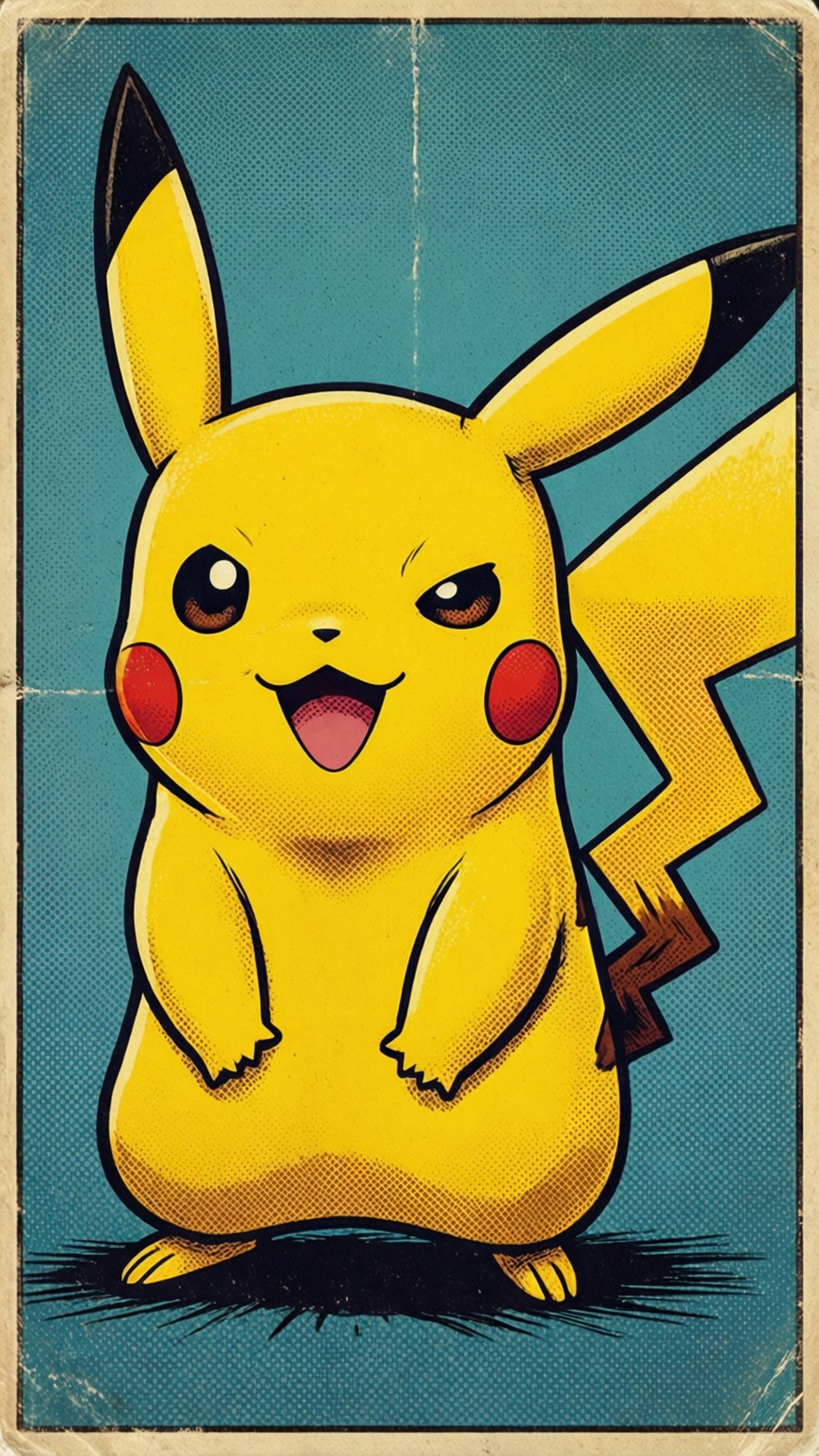Pikachu Retro Picha ya Ukuta