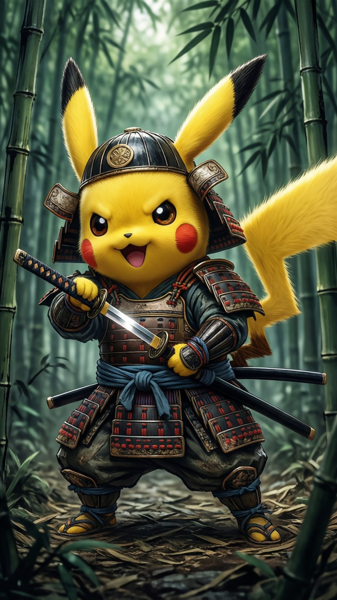 Pikachu Samurai Picha ya Ukuta