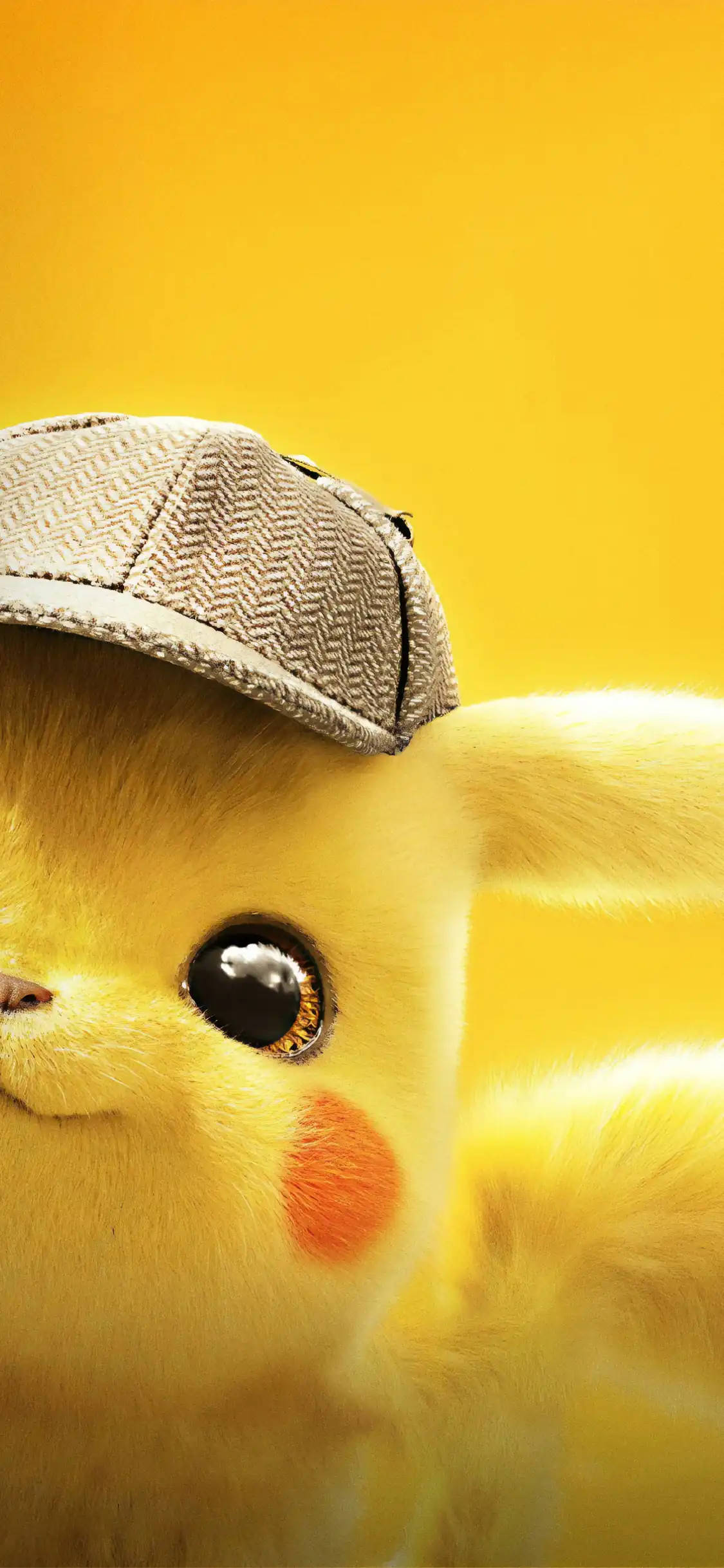 Pikachu wapelelezi anachungulia iPhone Picha ya Ukuta