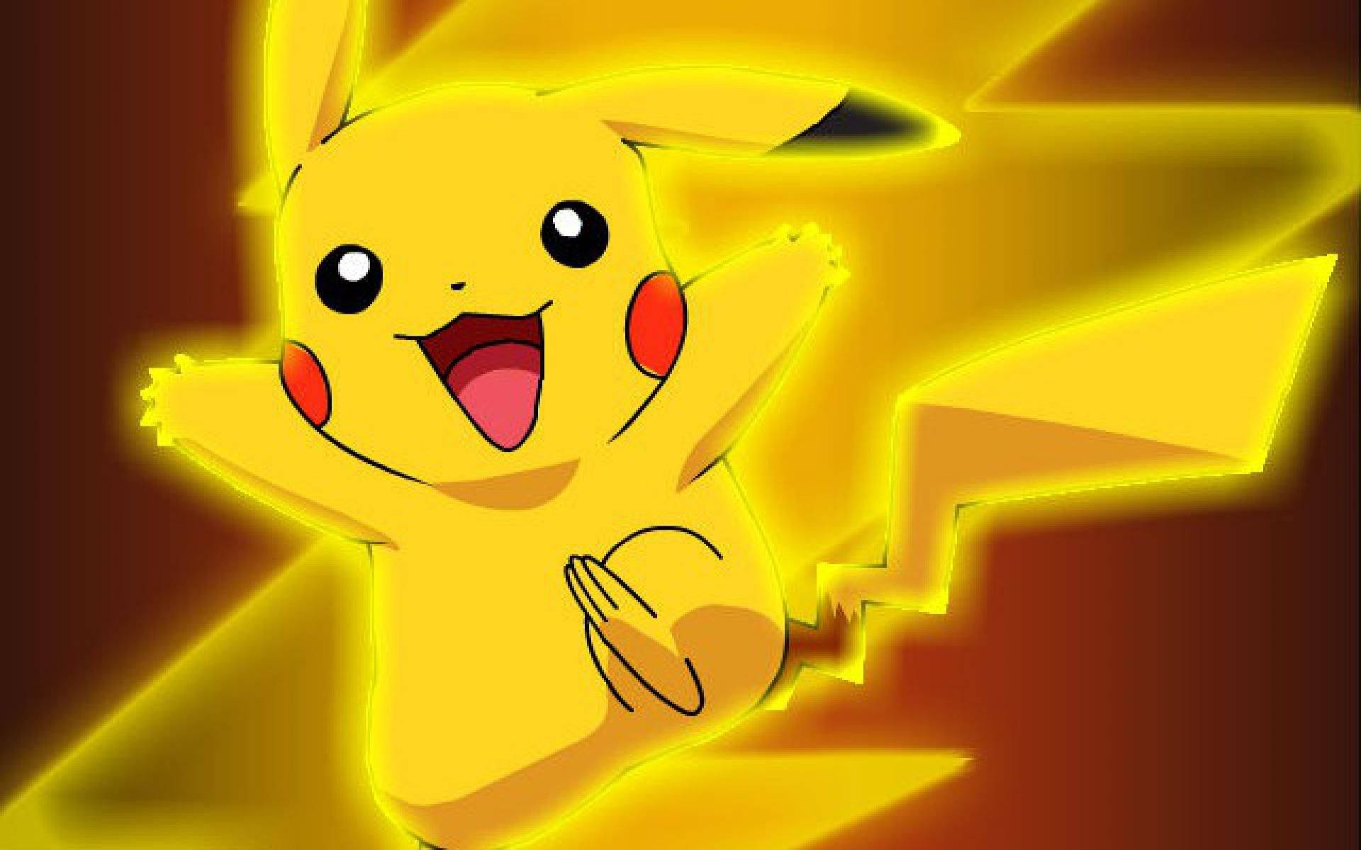 Pikachu ya Njano Inayong'aa Picha ya Ukuta