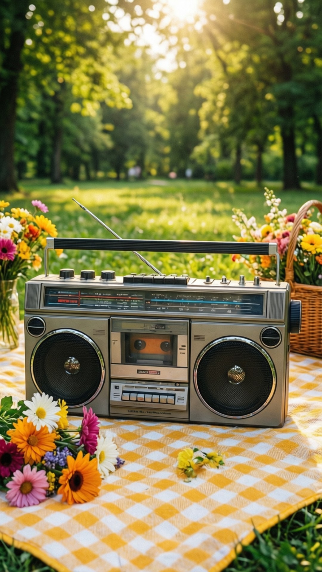 Pikniki ya Boombox Picha ya Ukuta