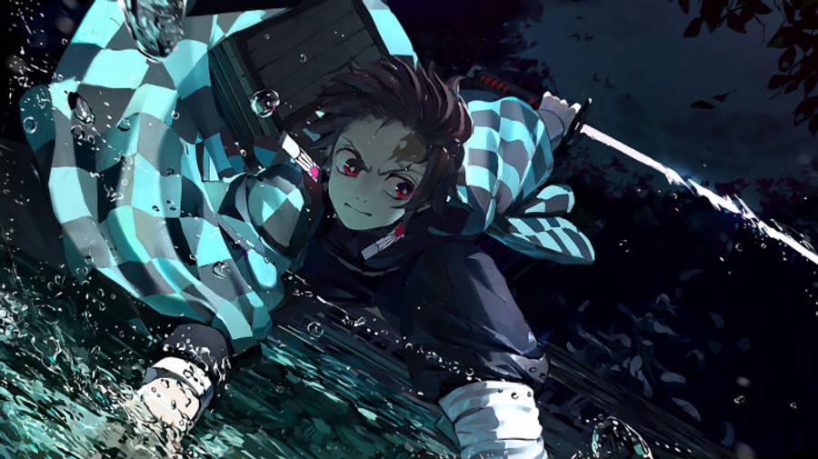 Pikseli 3D za Anime Demon Slayer 8K Picha ya Ukuta