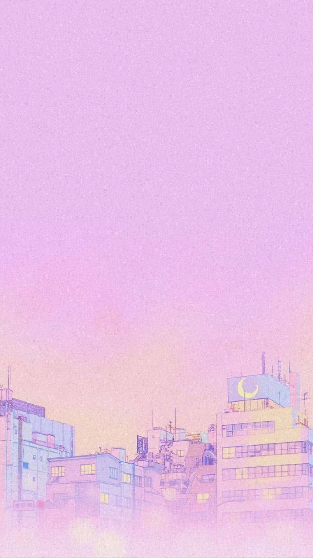Pink City ya Simu ya Waridi Pasi Picha ya Ukuta