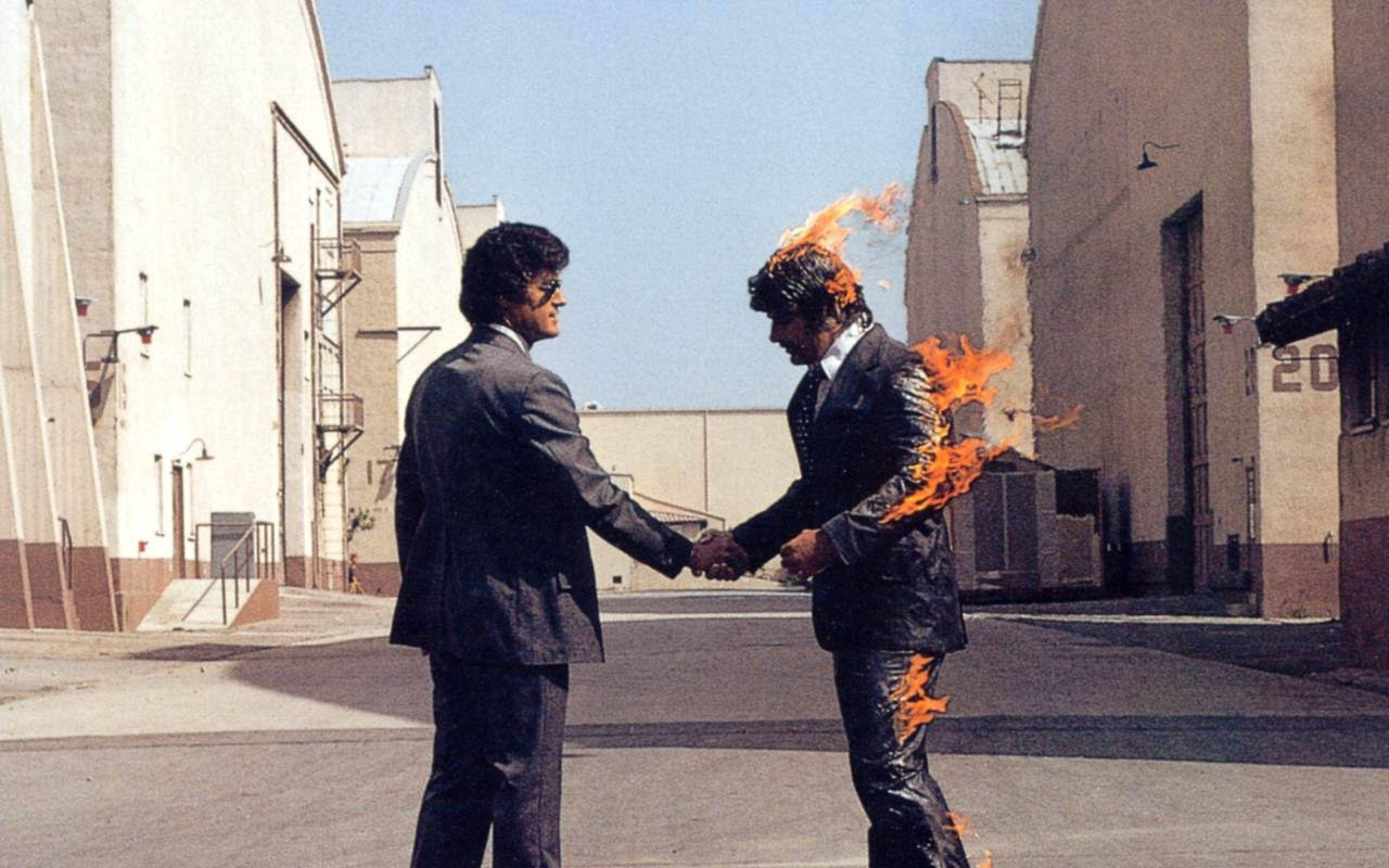 Pink Floyd 4K Jalada la Wish You Were Here Picha ya Ukuta