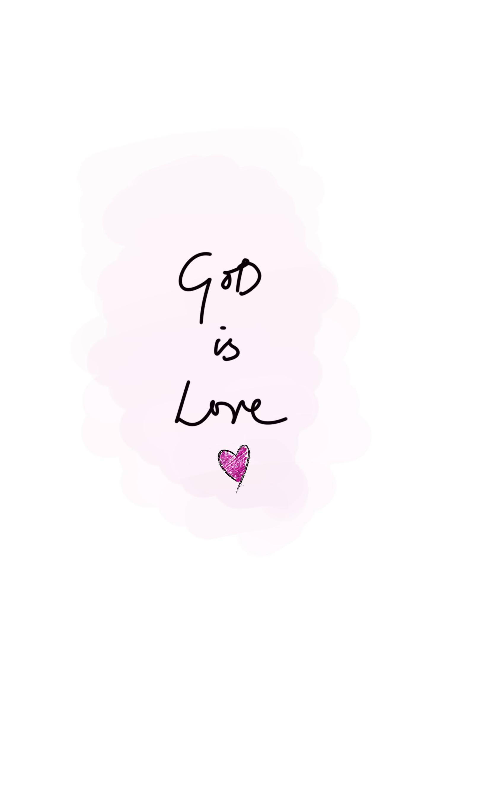 Pink Heart I Love Jesus iPhone Picha ya Ukuta