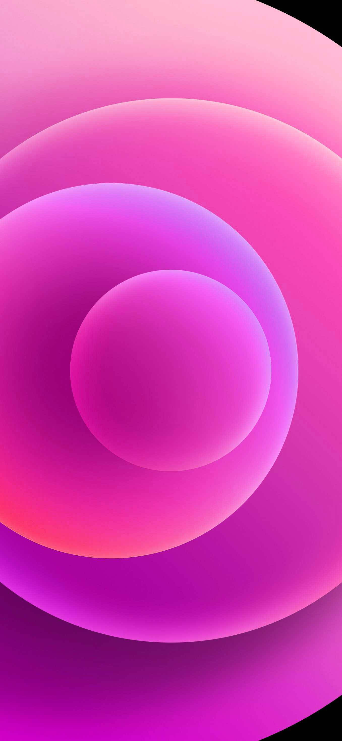 Pink Orbs iPhone 12 Picha ya Ukuta