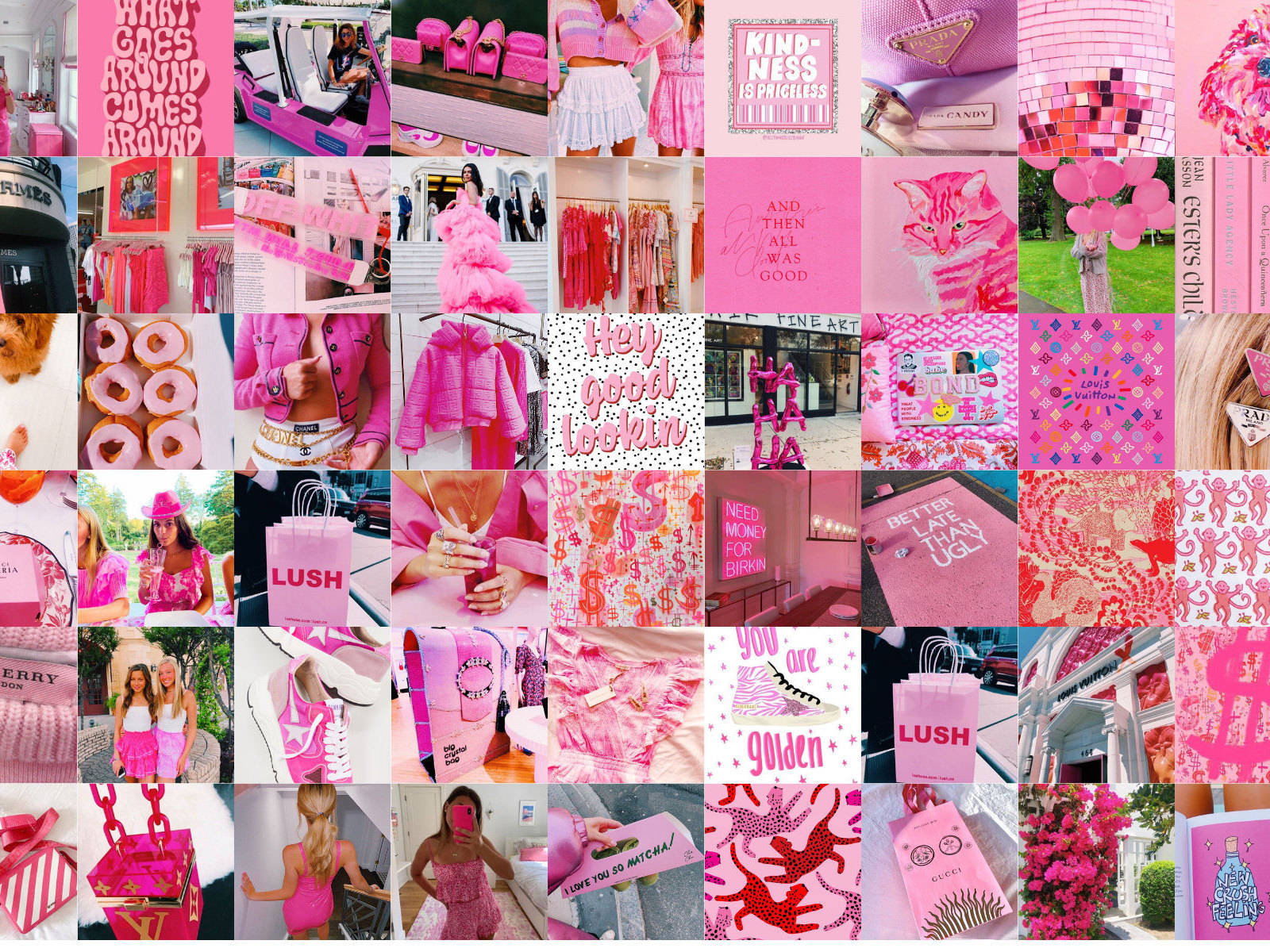 Pink Tumblr Fashion Pretty PFP Kila Kitu Picha ya Ukuta