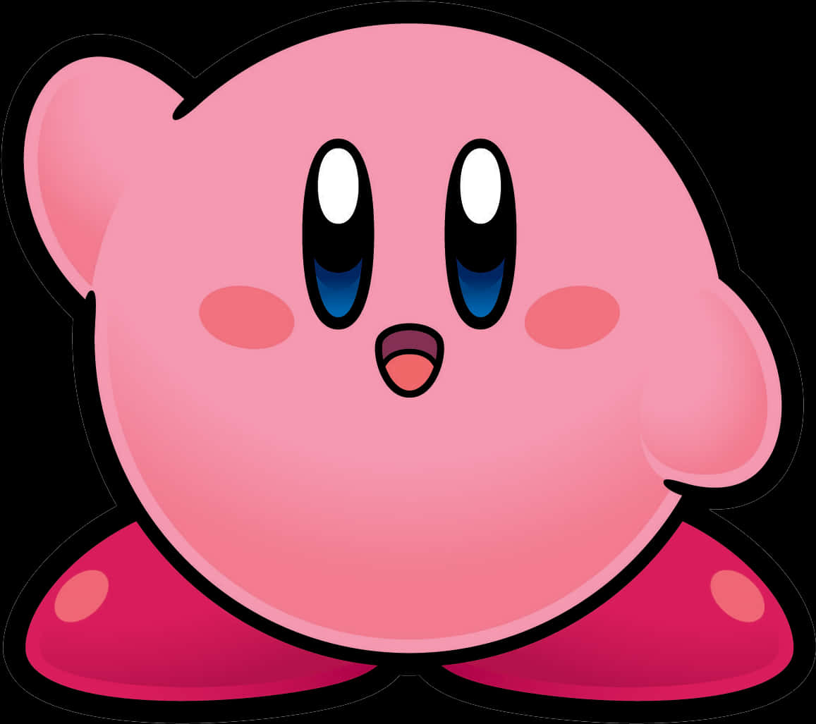 Pinki_ Kirbio_ Sanaa ya_ Tabia Picha ya Ukuta