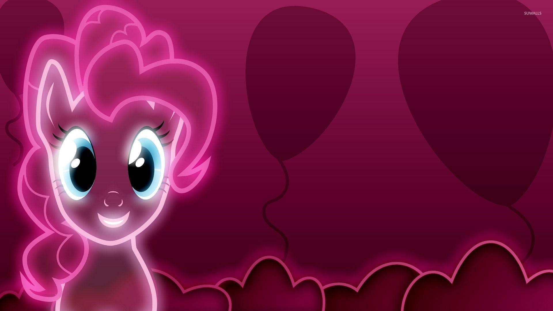 Pinkie Pie ya Rangi ya Neon Pinki Picha ya Ukuta