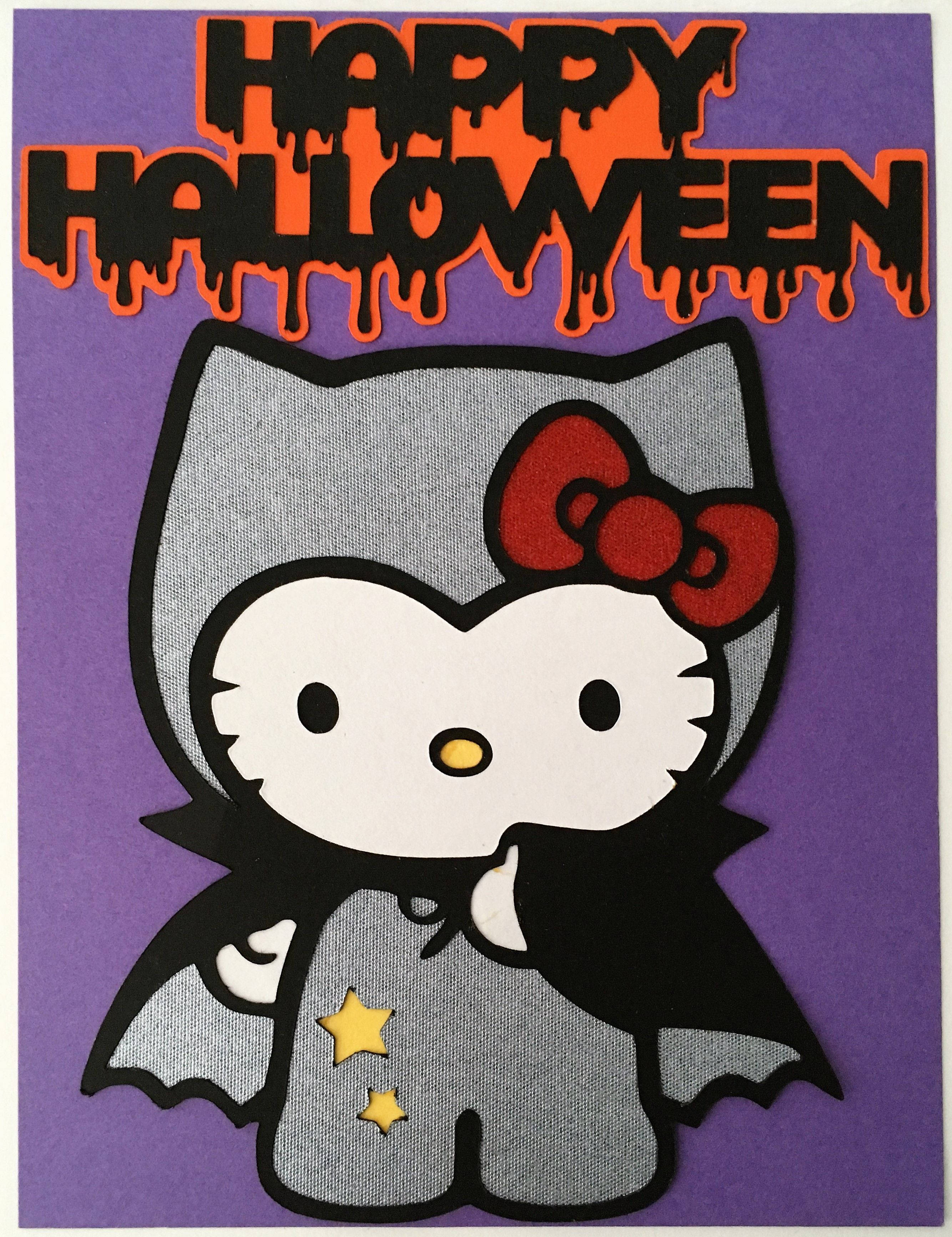 Pipi ya Kijivu Hello Kitty Halloween Picha ya Ukuta
