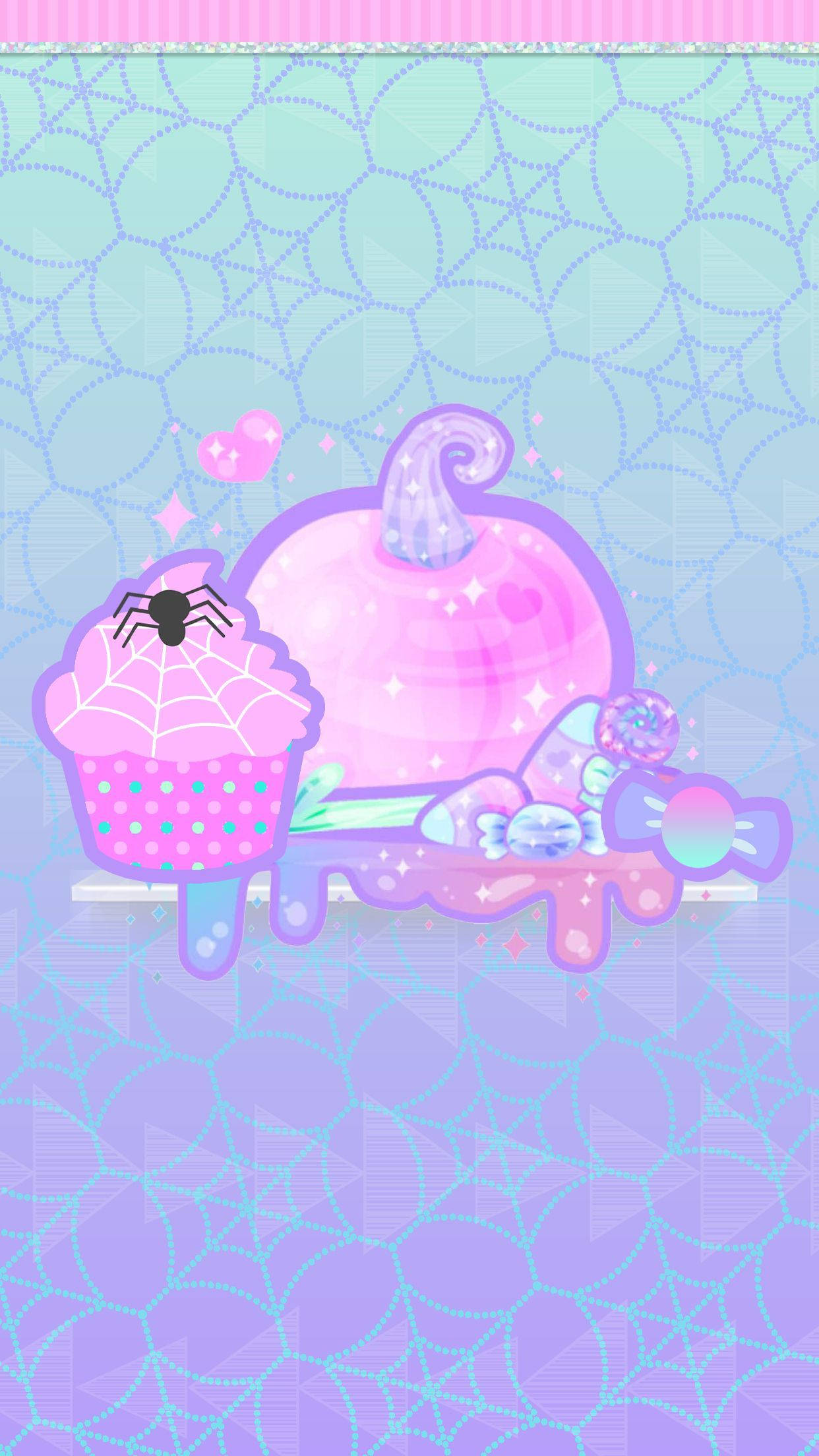 Pipi za Halloween za Kawaii Picha ya Ukuta