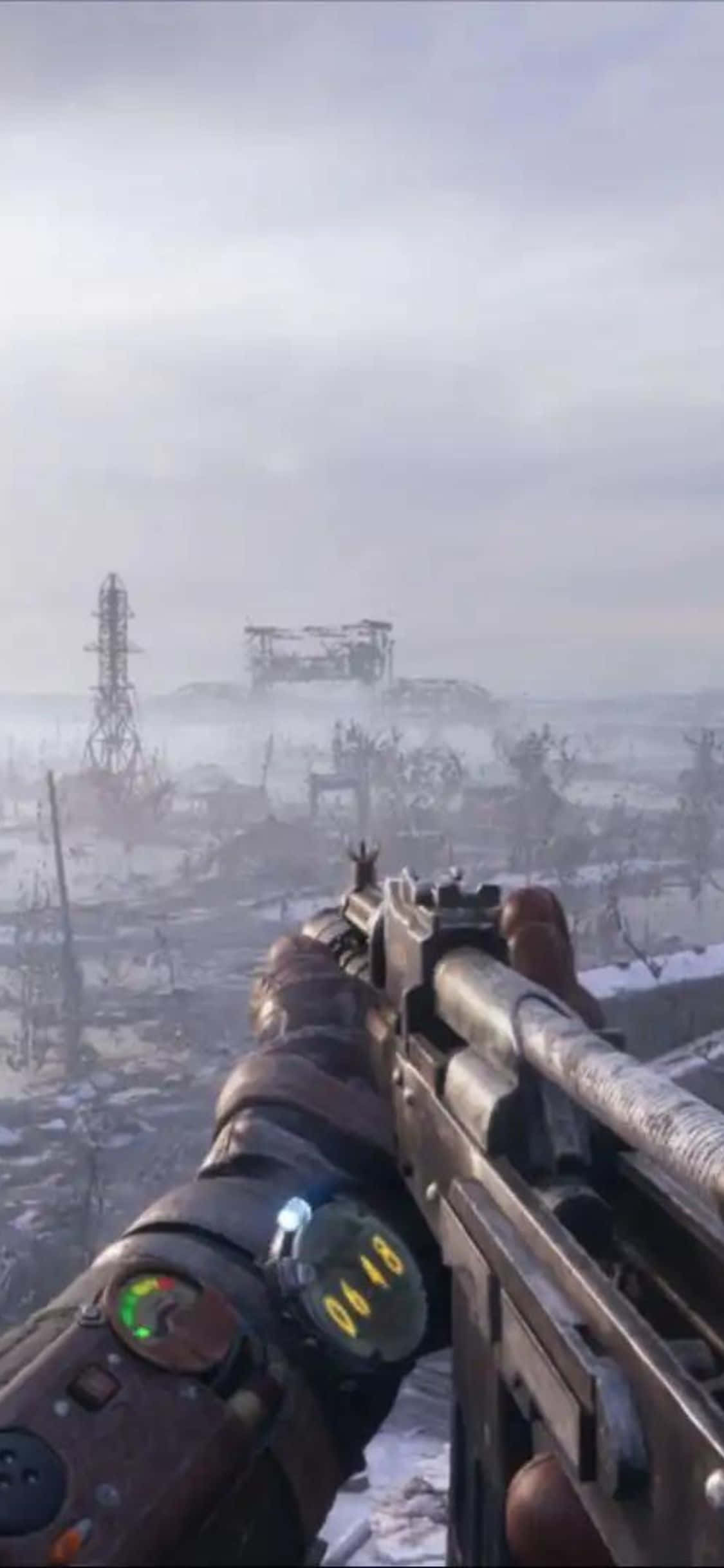 Pitia dunia ya baada ya apokalipsi kwenye iPhone X yako na Metro Exodus. Picha ya Ukuta