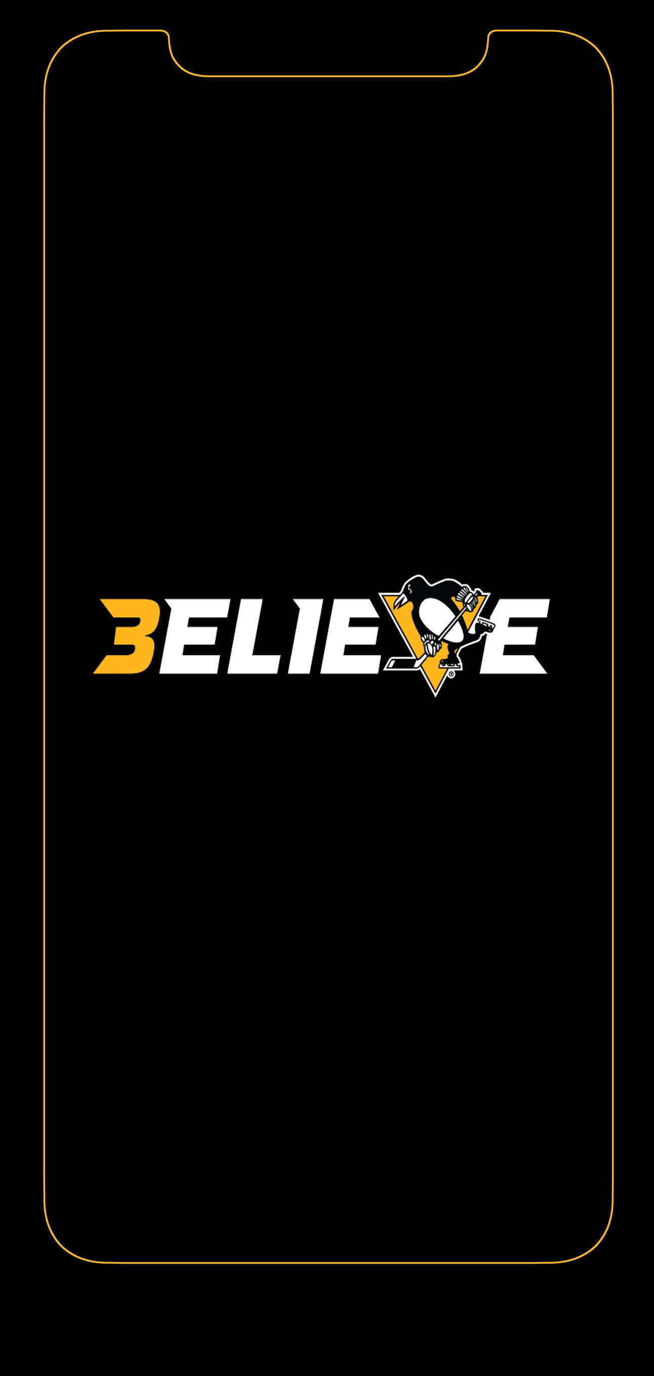 Pittsburgh Penguins Believe Logo Picha ya Ukuta