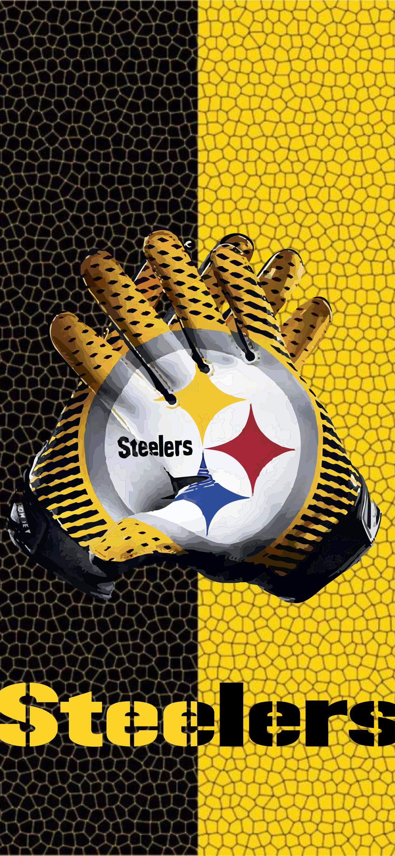 Pittsburgh Steelers Logo Gloves Picha ya Ukuta
