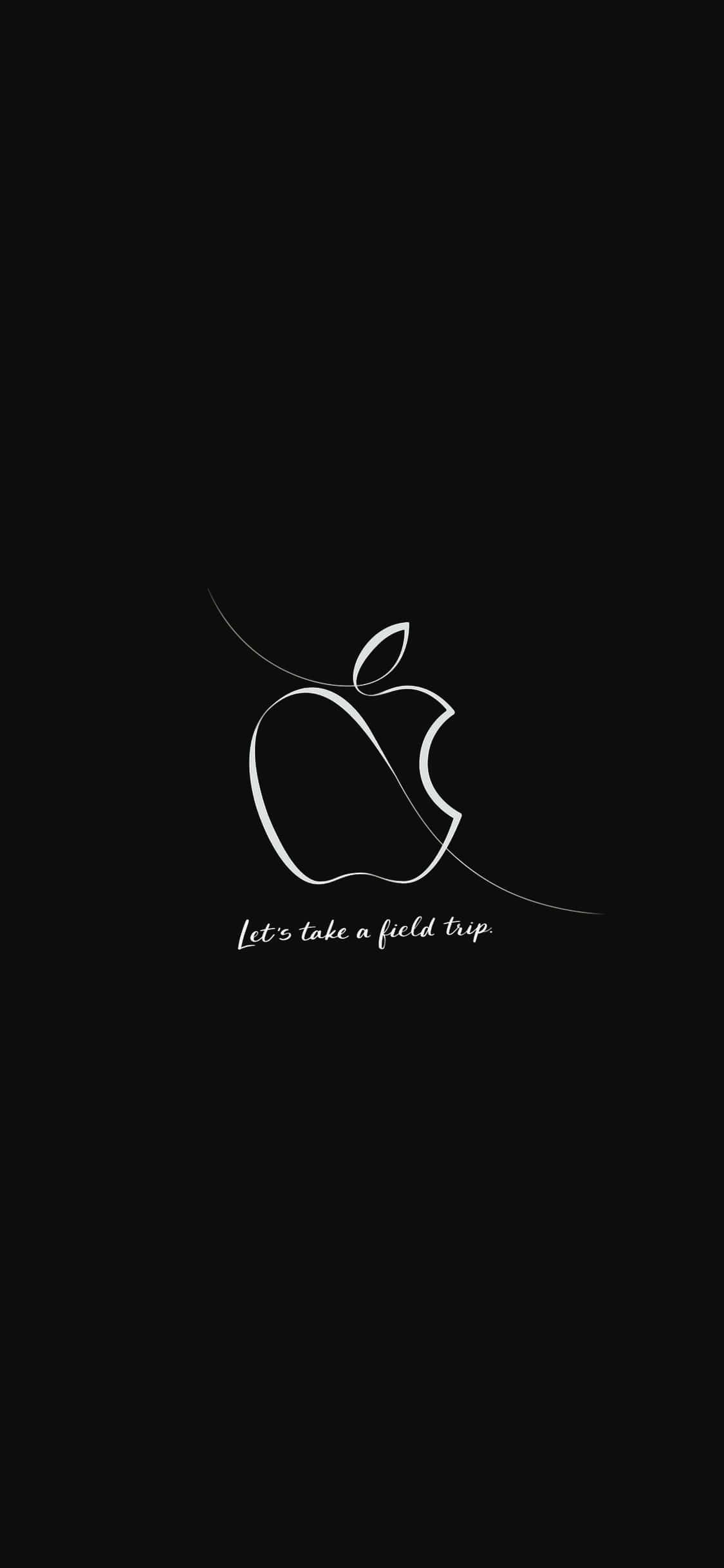 Pixel 3 Black Apple Logo Background Picha ya Ukuta
