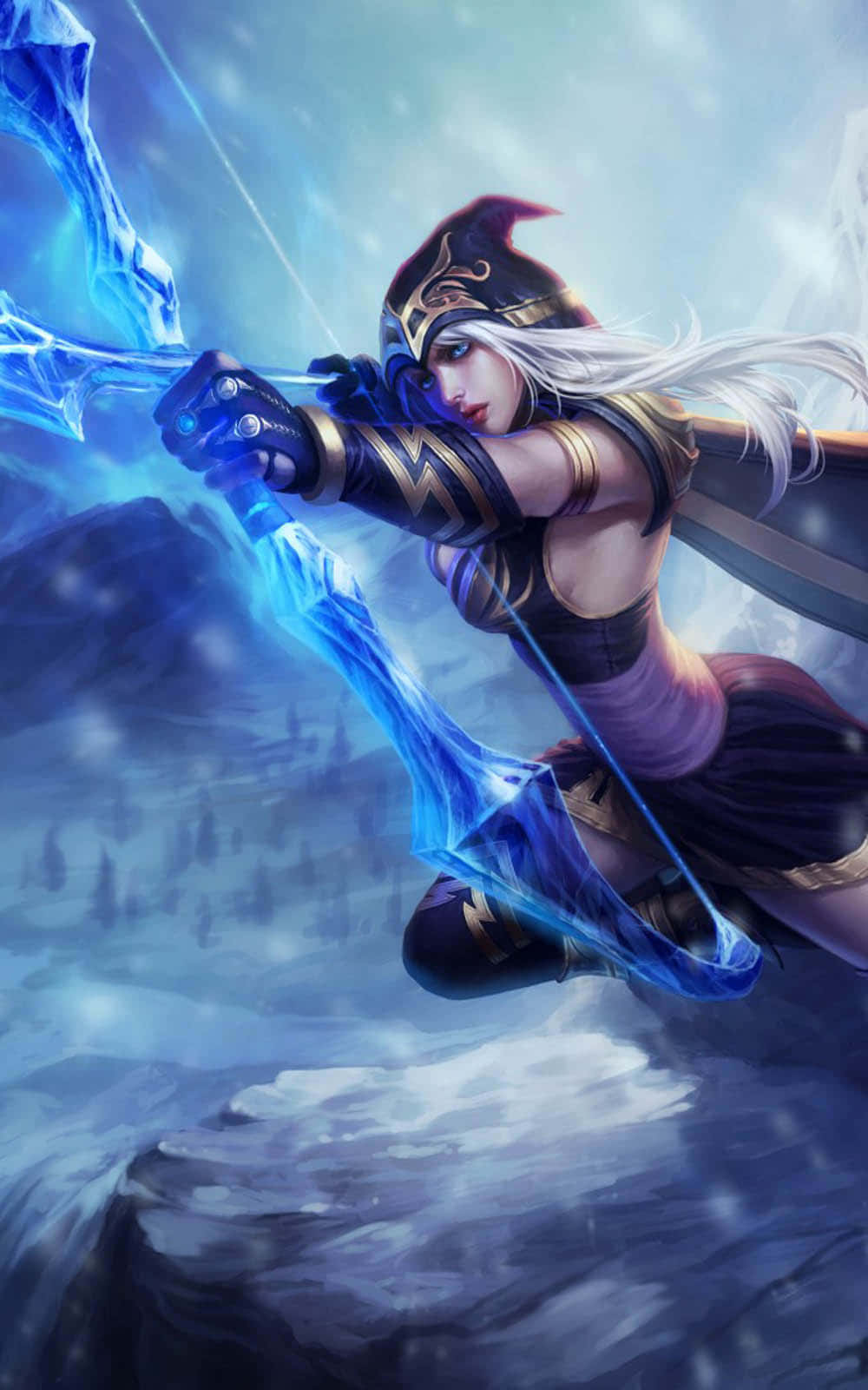 Pixel 3 League Of Legends Background And Ashe Picha ya Ukuta