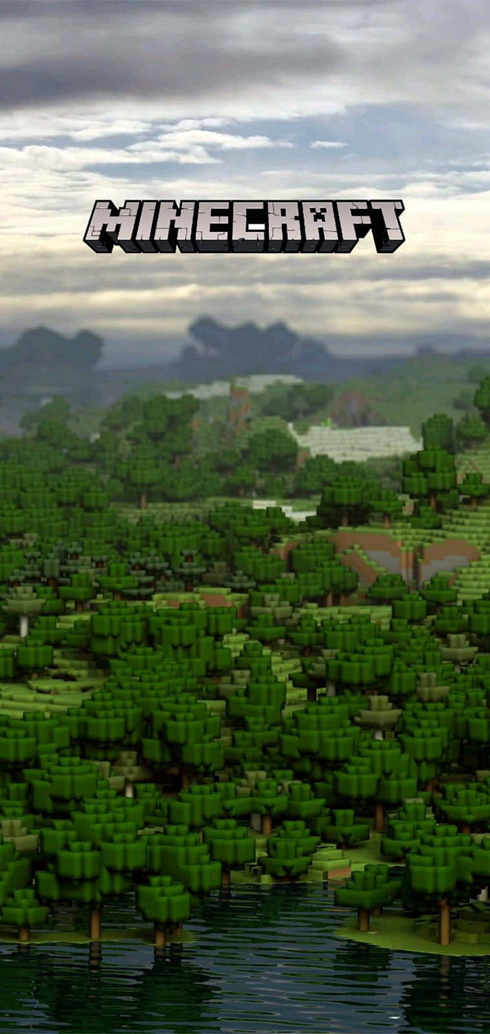 Picha ya Pixel 3xl Minecraft ya Clouds za Gray Picha ya Ukuta