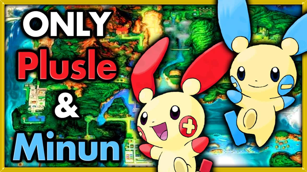 Plusle na Minun Pekee Picha ya Ukuta