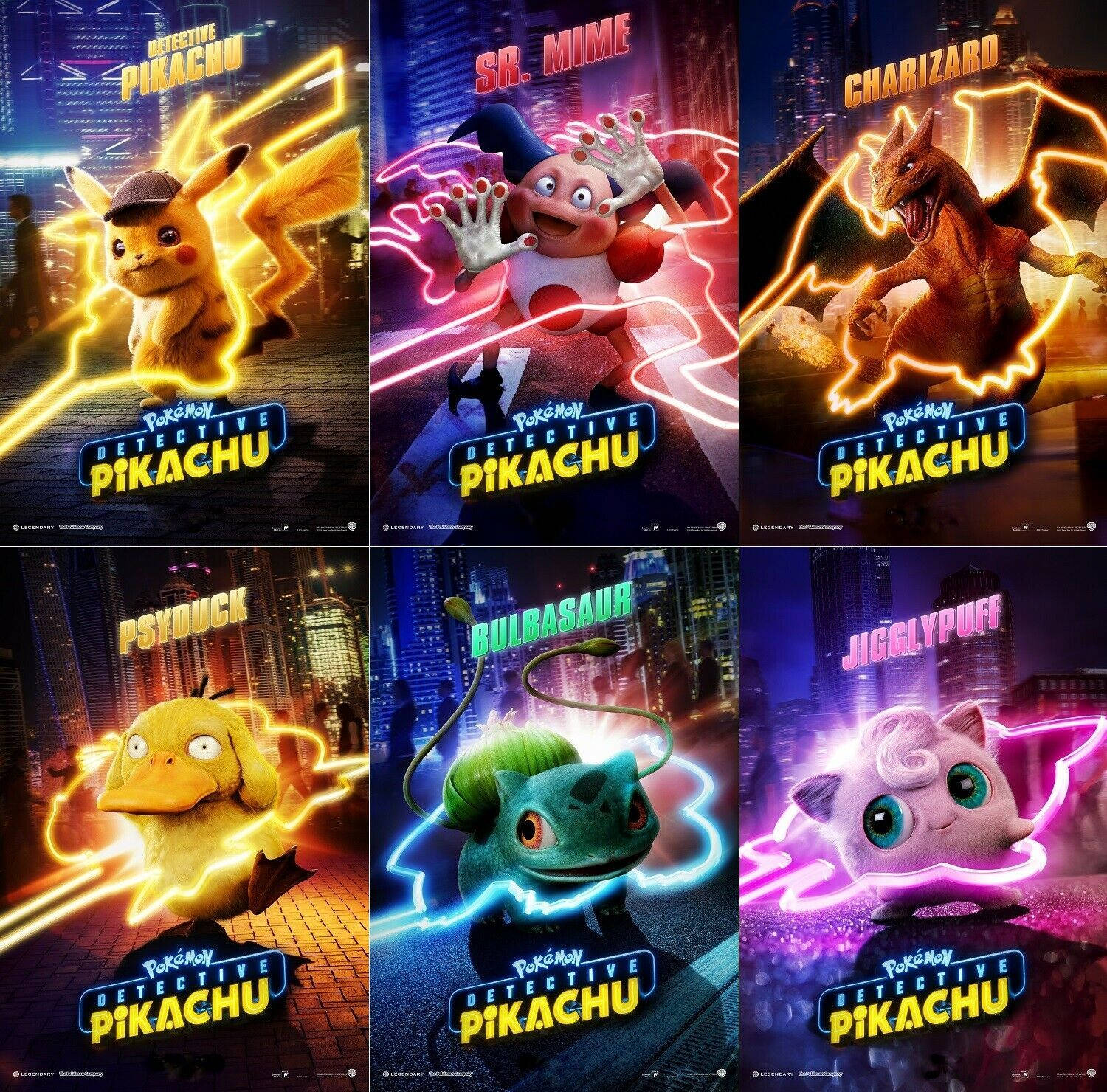 Pokemon Detective Pikachu Mabango Mbalimbali ya Pokemon Picha ya Ukuta