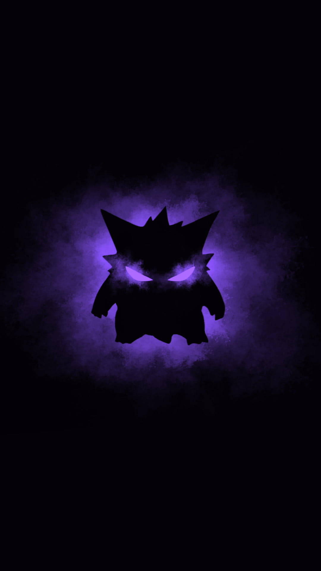 Pokémon Gengar Zambarau Giza iPhone Picha ya Ukuta