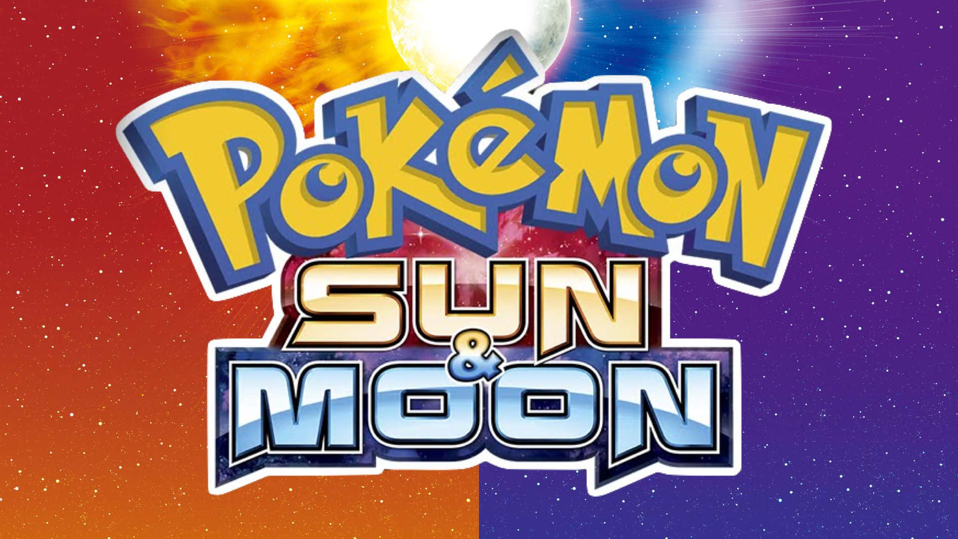 Pokemon Jua na Mwezi wa Rangi ya Chungwa na Zambarau Picha ya Ukuta
