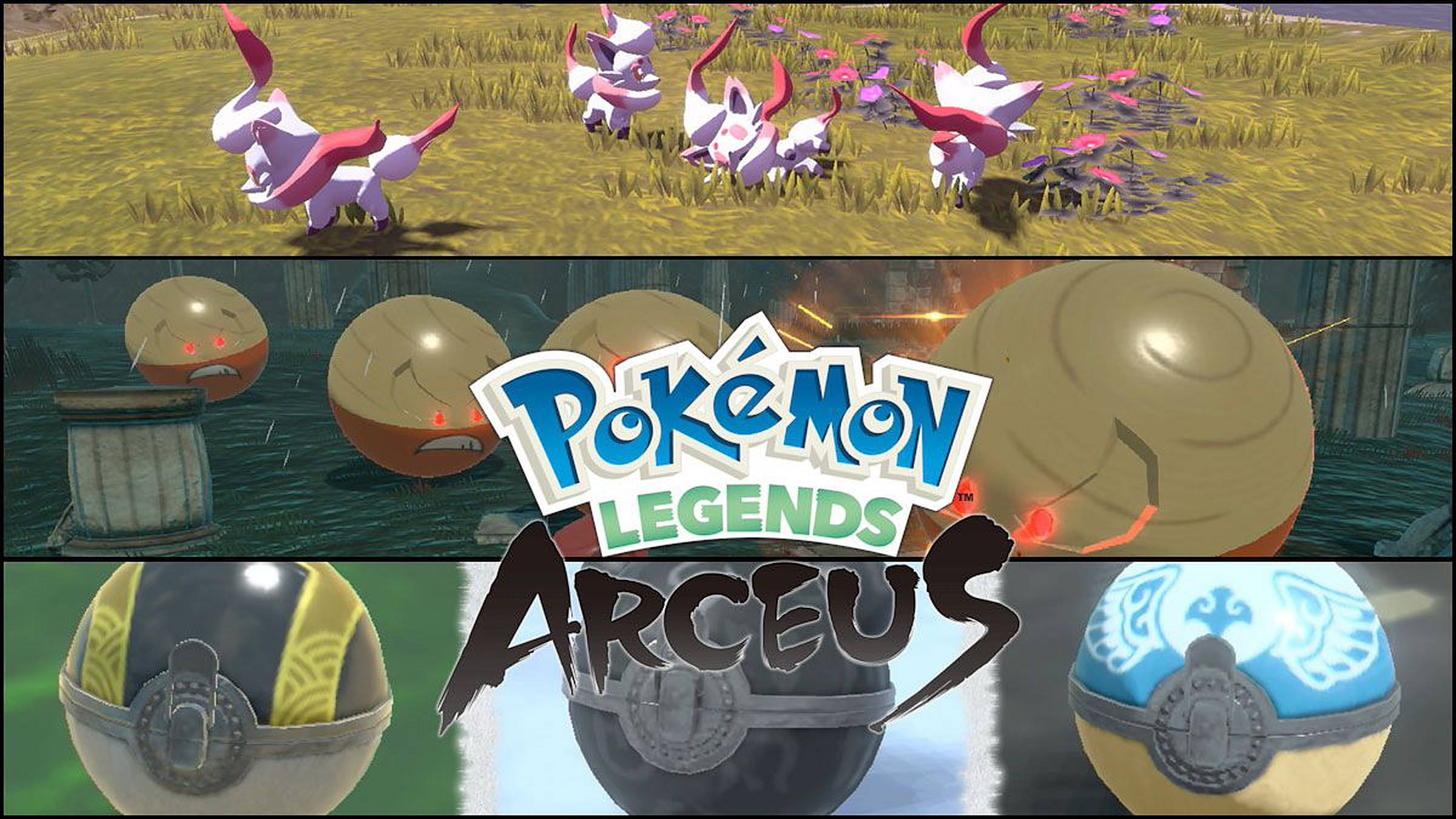 Pokemon Legends Arceus Picha Collage Picha ya Ukuta
