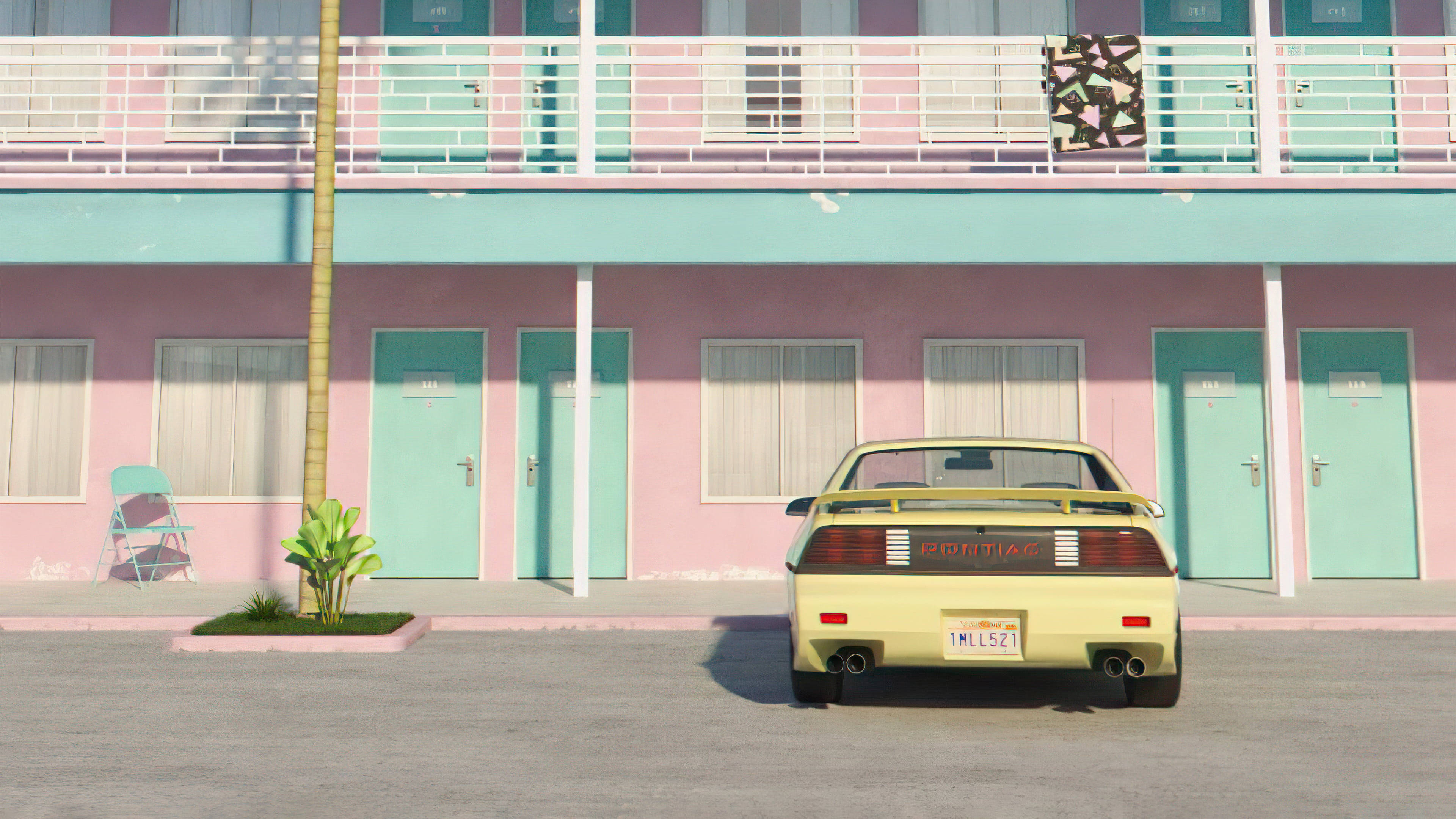 Pontiac Retro Aesthetic Picha ya Ukuta