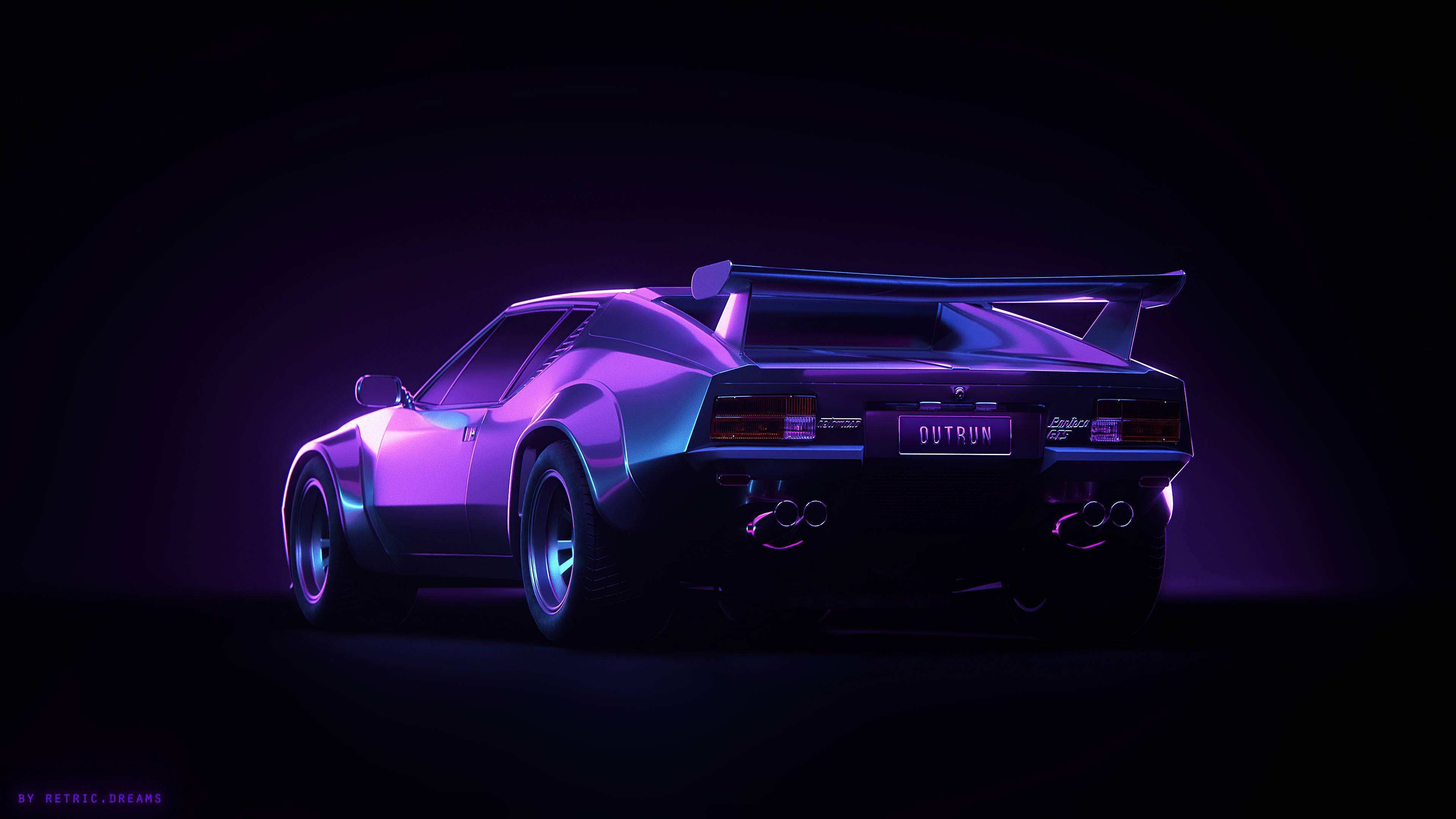 Pontiac ya Zambarau Aesthetic 4K Gari Picha ya Ukuta
