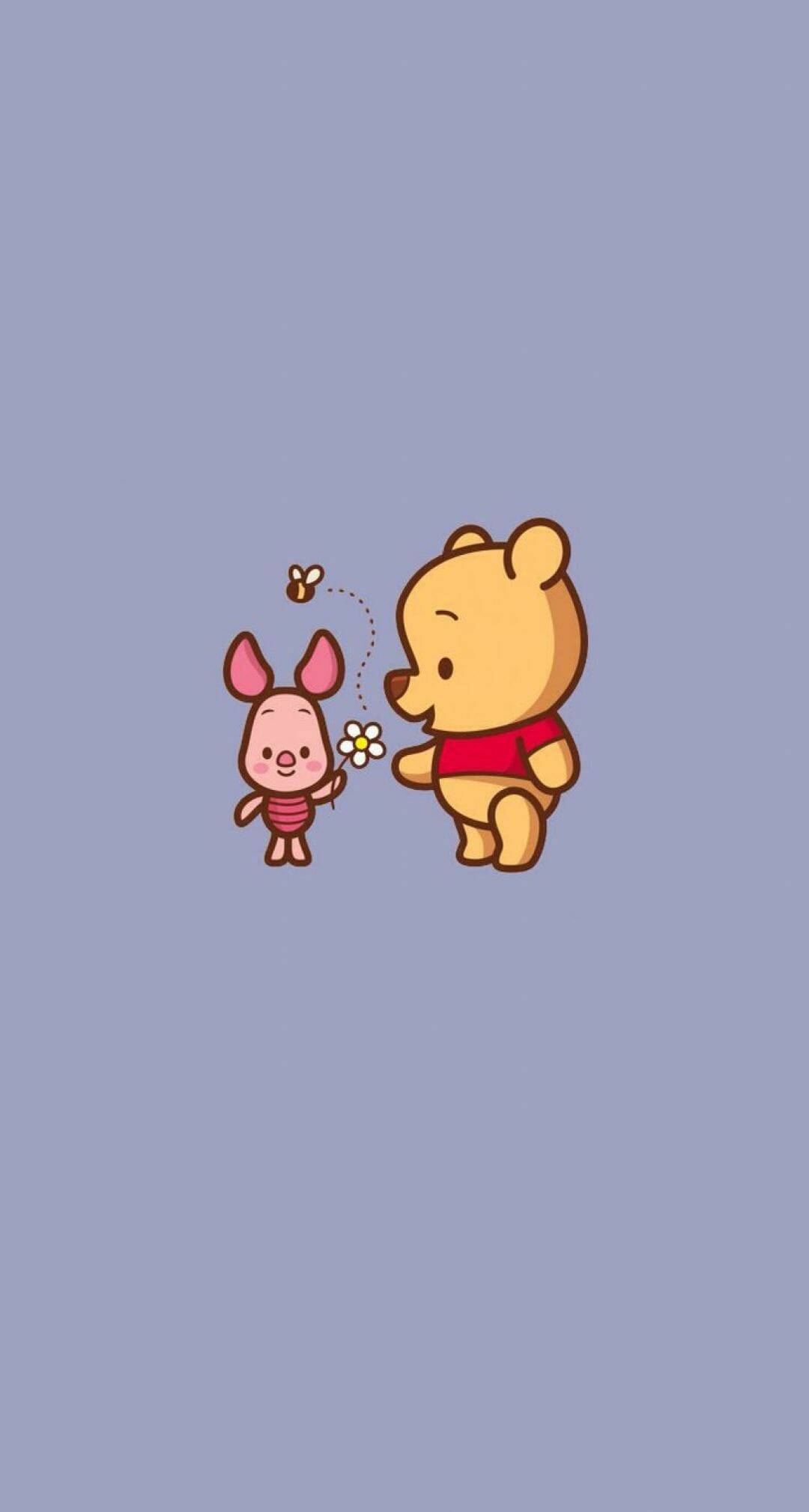 Pooh Na Piglet Wapenzi iPhone Picha ya Ukuta