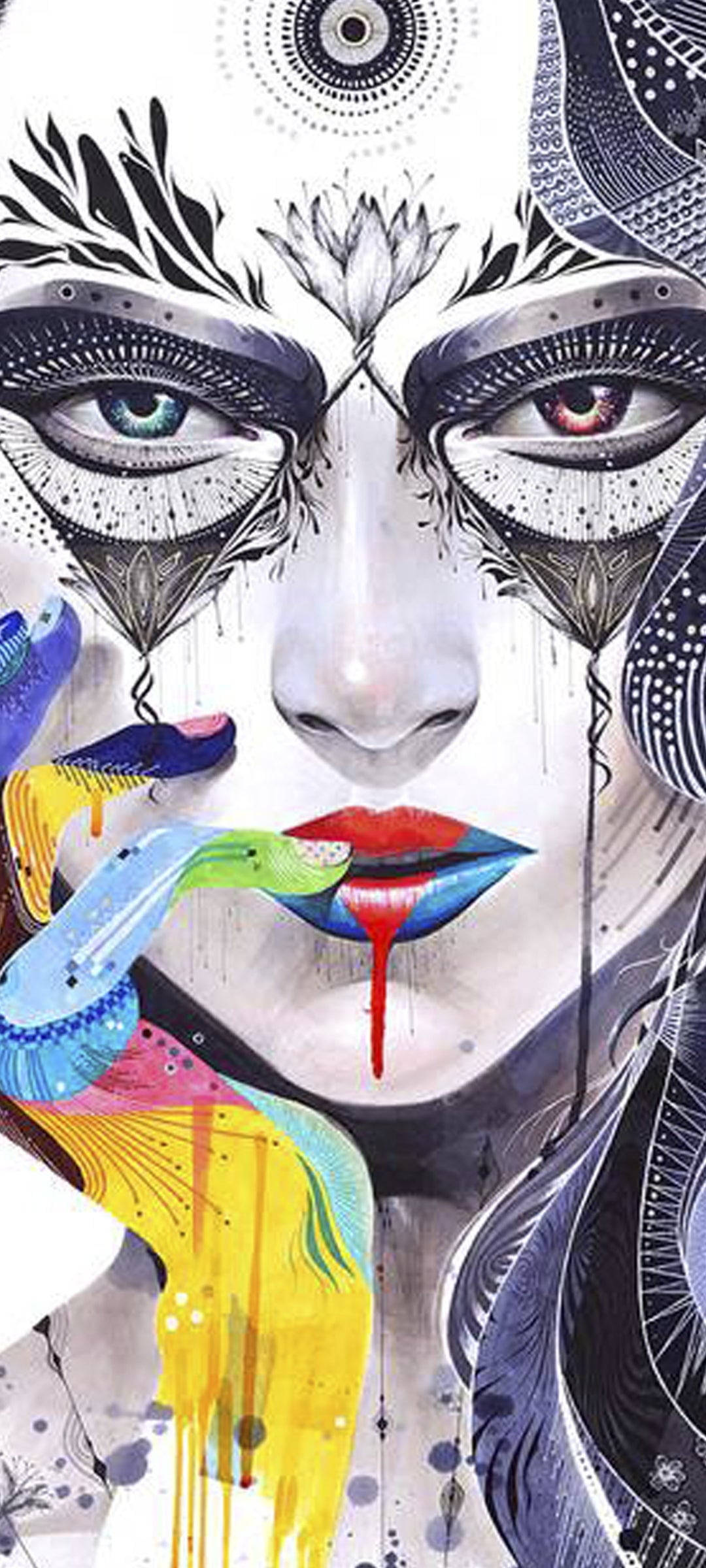 Pop Art Face Kwa Samsung S20 FE Picha ya Ukuta