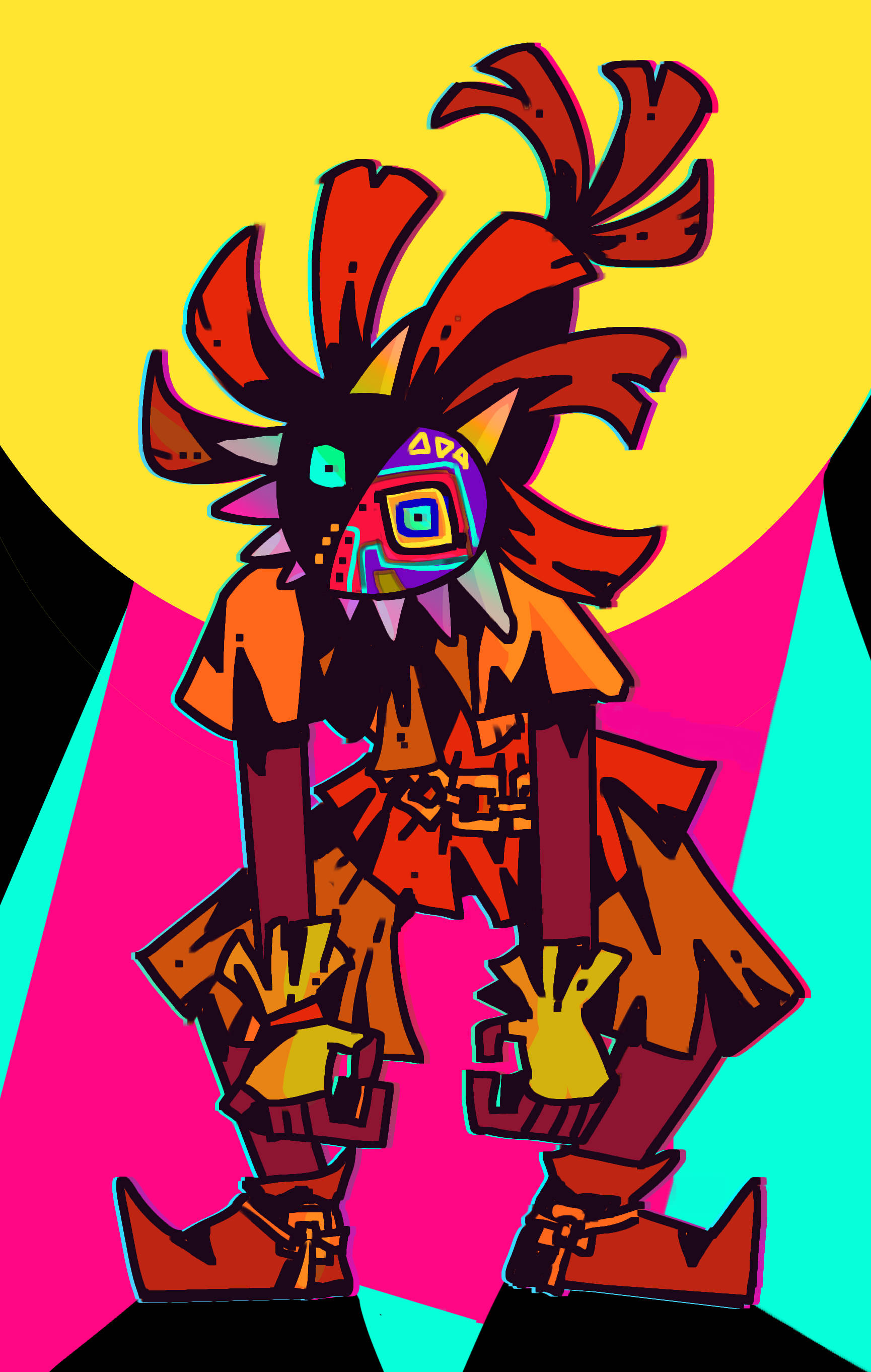 Pop Art ya Majora's Mask Picha ya Ukuta