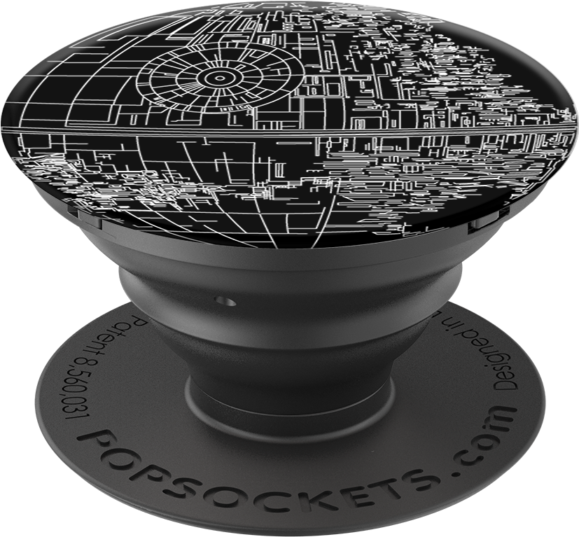 Pop Socket Nyeusi yenye Muundo wa Picha Picha ya Ukuta