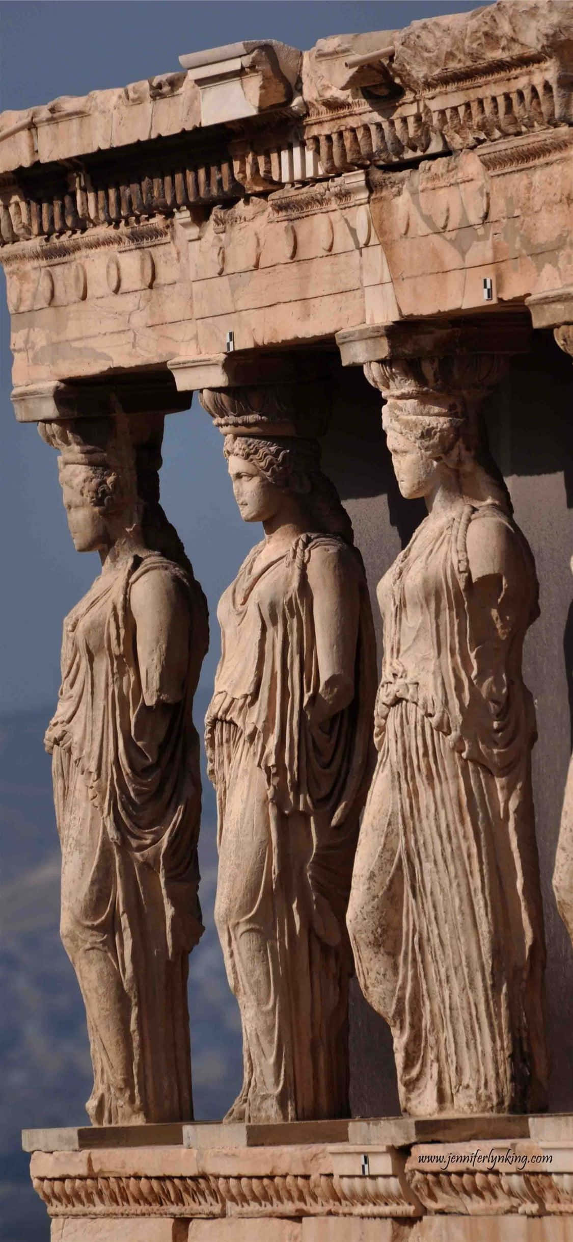 Porch Of The Caryatids The Acropolis Picha ya Ukuta
