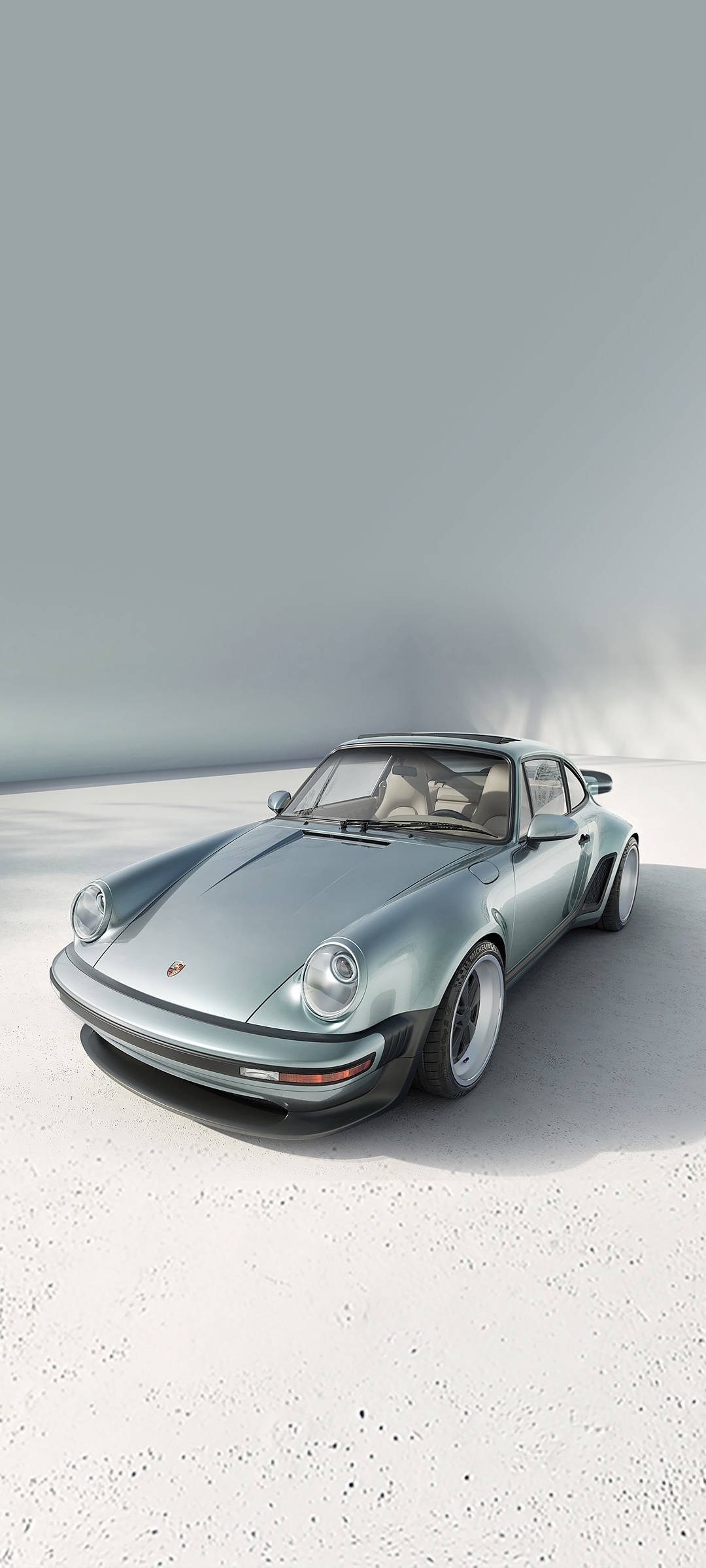 Porsche 911 ya Silver Picha ya Ukuta