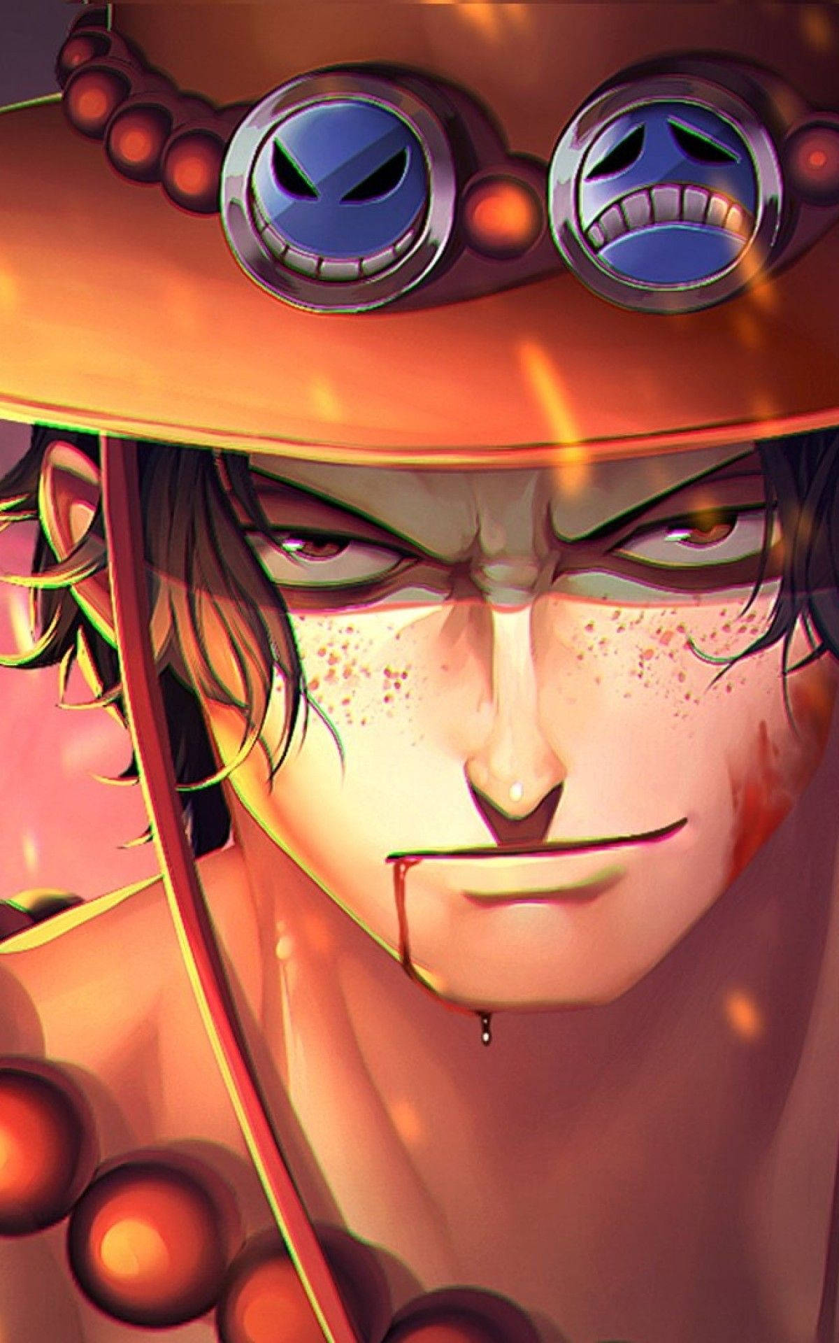 "Portgas D. Ace, the Son of Gold Roger, wields the Will of the D. and Bloody Will" Picha ya Ukuta