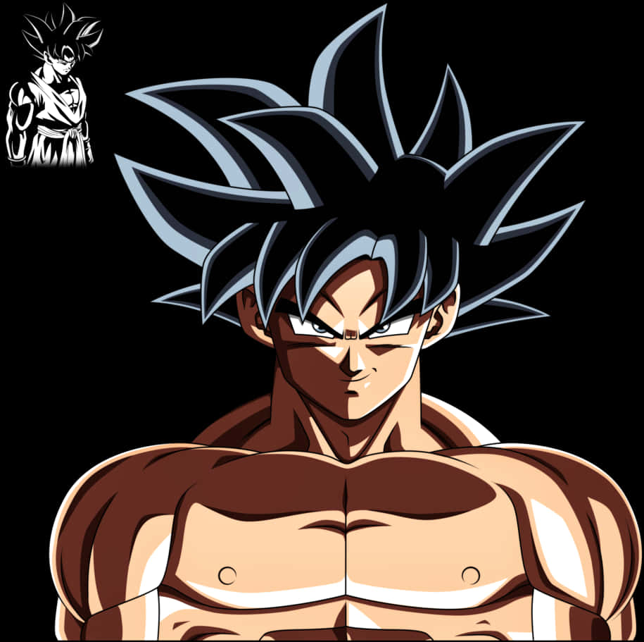 Portrait ya Goku Ultra Instinct Picha ya Ukuta