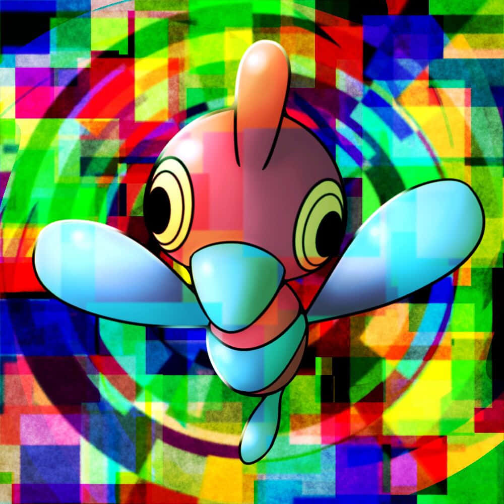 Porygon-Z Katika Mkao wa Kupigana Unaovutia Picha ya Ukuta