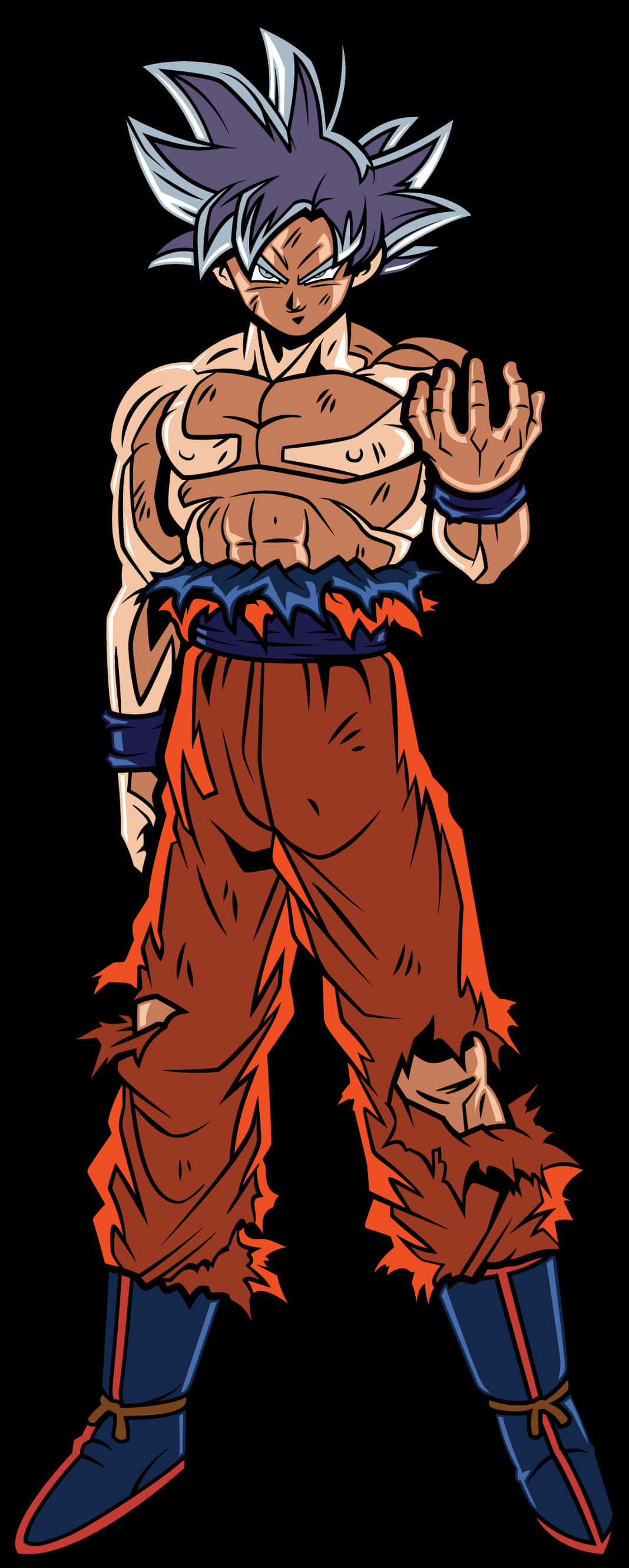 Pose ya Goku wa Ultra Instinct Picha ya Ukuta