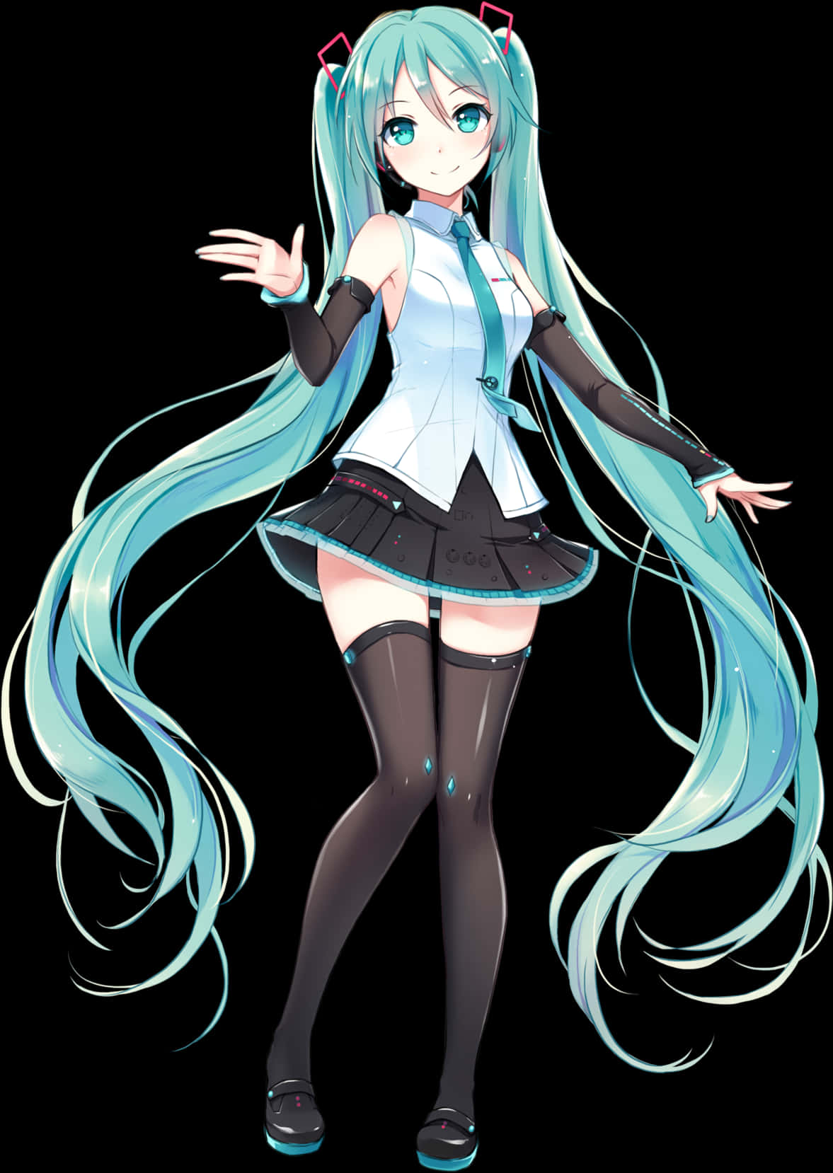 Pose ya Hatsune Miku Diva Pekee Picha ya Ukuta