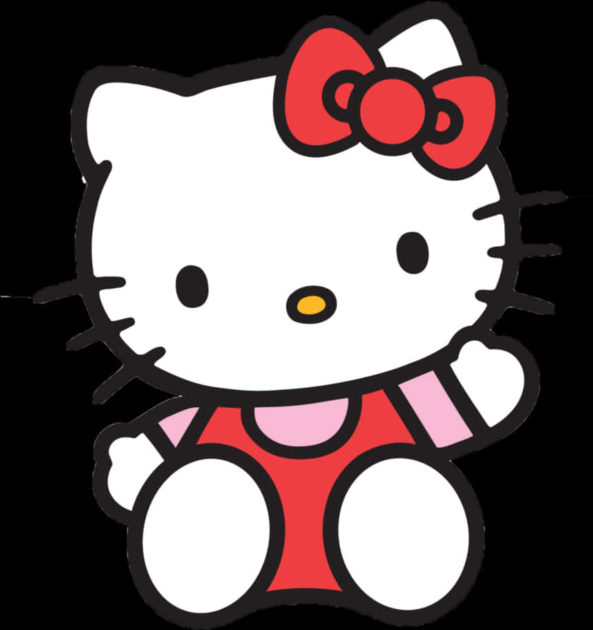 Pose ya Kawaida ya Hello Kitty Picha ya Ukuta
