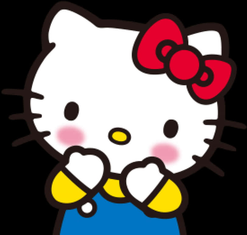 Pose ya Kawaida ya Hello Kitty Picha ya Ukuta