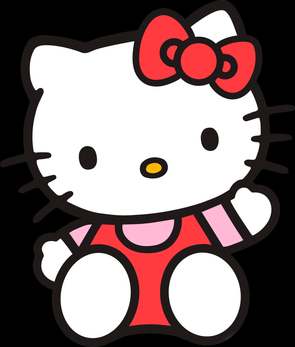 Pose ya Kawaida ya Hello Kitty Picha ya Ukuta