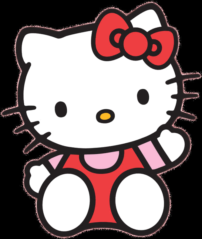 Pose ya Kawaida ya Hello Kitty Picha ya Ukuta