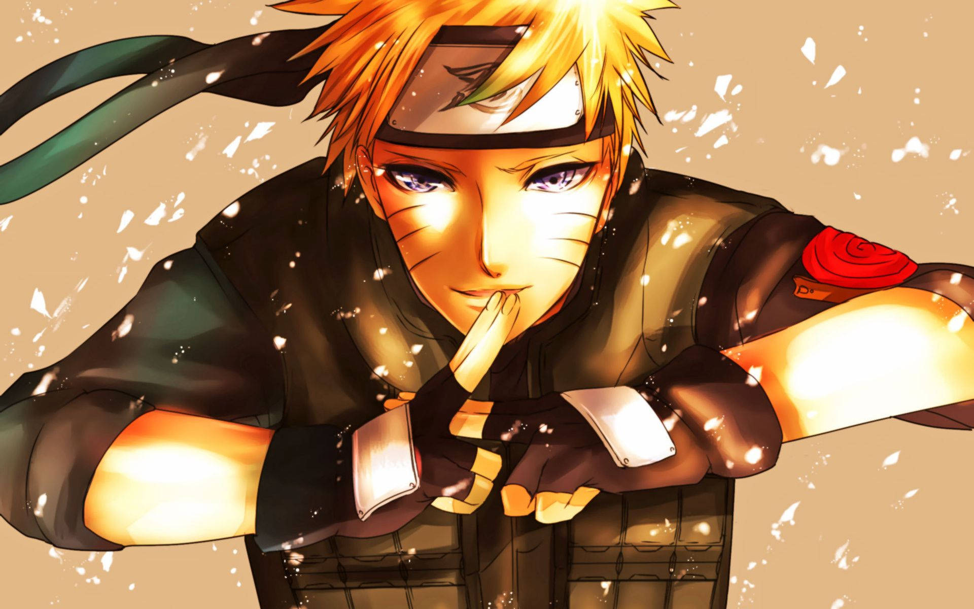 Pose ya Ninja Mrembo Naruto Picha ya Ukuta